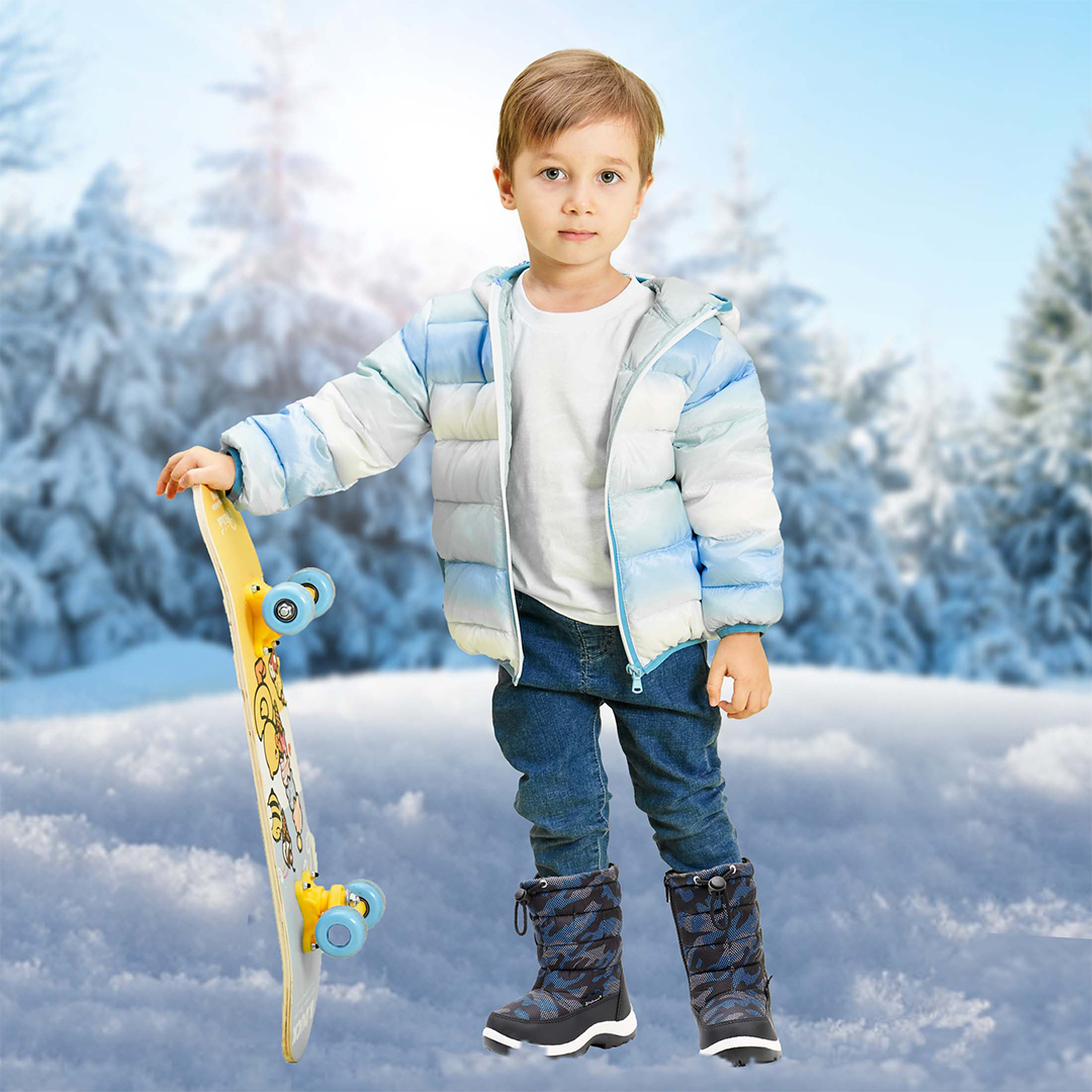 Apakowa Kids Boys Cold Weather Water Resistant Winter Snow Boots (Toddler/Little Kid/Big Kid)-FXJNKZK-H8326-blue