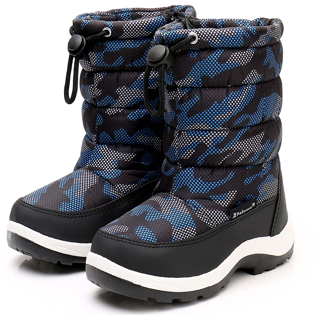 Apakowa Kids Boys Cold Weather Water Resistant Winter Snow Boots (Toddler/Little Kid/Big Kid)-FXJNKZK-H8326-blue