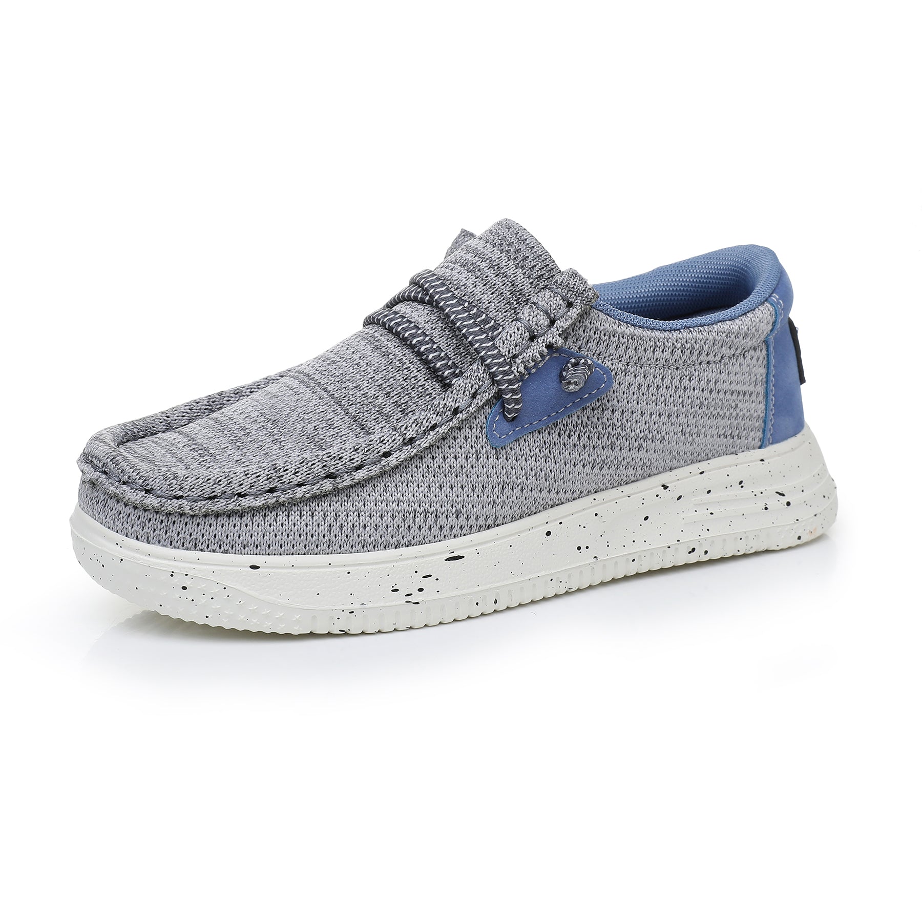 Apakowa Kids Boys Girls Loafers Slip On Boat Shoes for Toddler Little/Big Kid-XFQ520-Grey