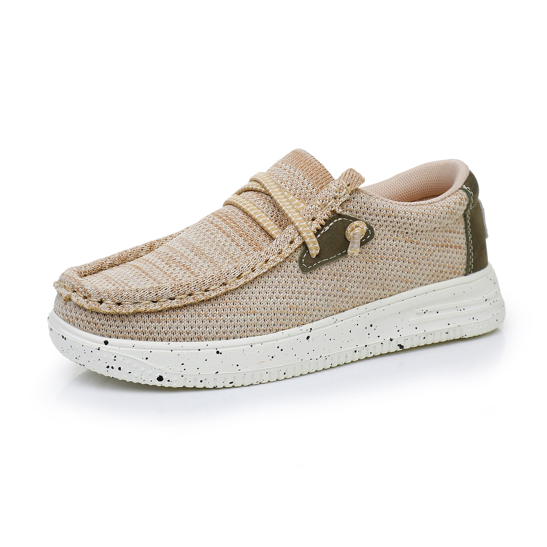 Apakowa Kids Boys Girls Loafers Slip On Boat Shoes for Toddler Little/Big Kid-XFQ520-LightBrown