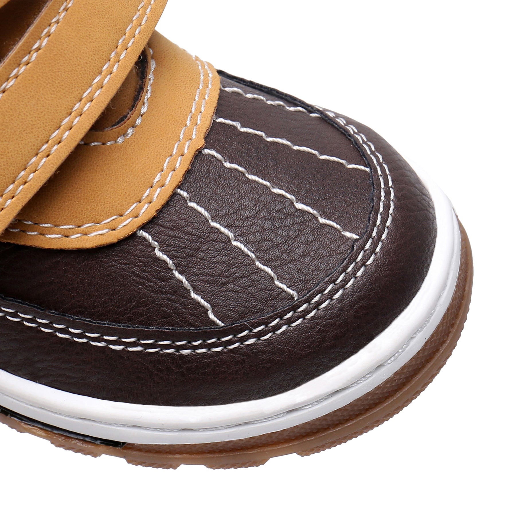 Apakowa Boys Boots Toddler Boys Girls Fall/Winter Boots Outdoor with Hook and Loop (Toddler/Little Kid)-35217-Camel