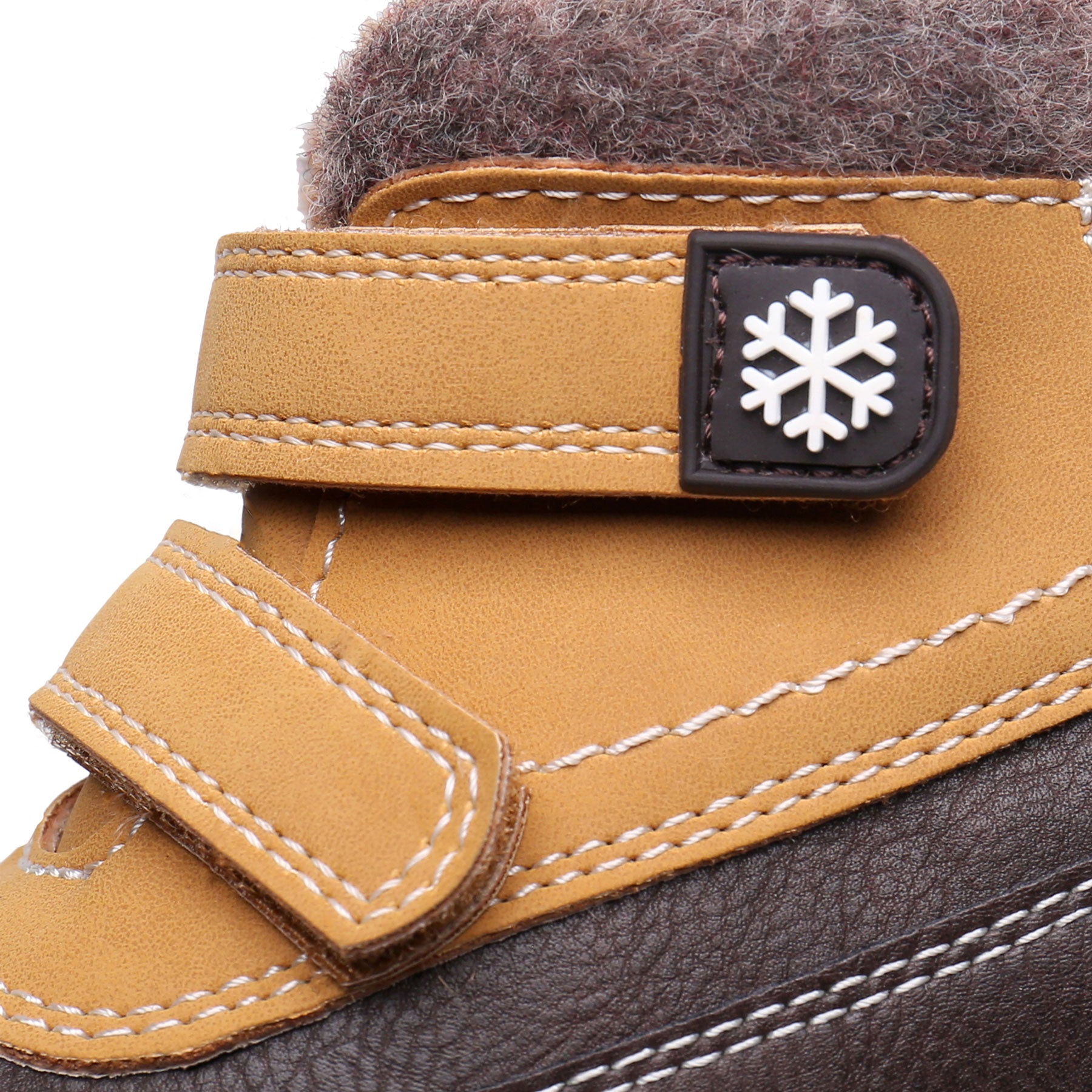 Apakowa Boys Boots Toddler Boys Girls Fall/Winter Boots Outdoor with Hook and Loop (Toddler/Little Kid)-35217-Camel