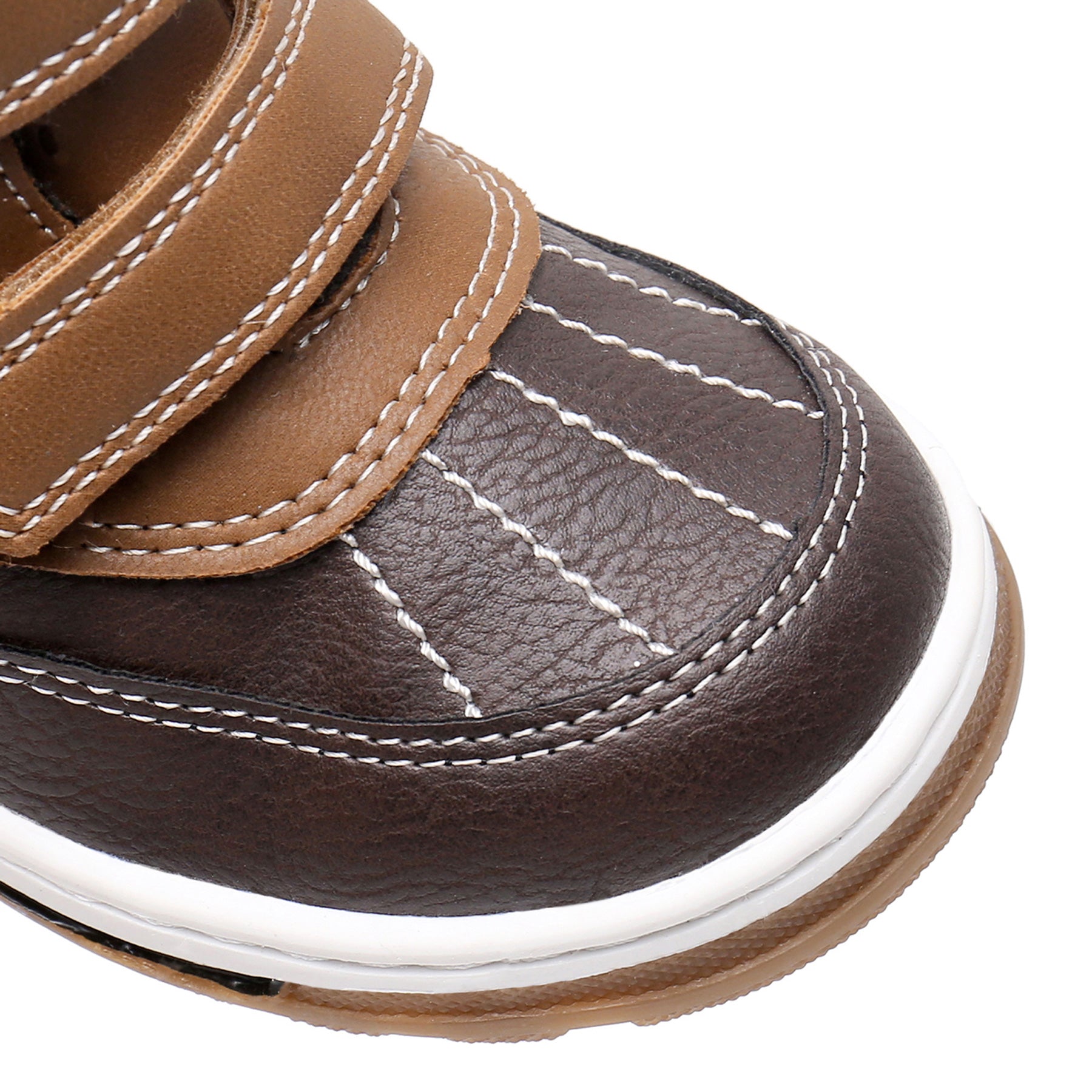 Apakowa Boys Boots Toddler Boys Girls Fall/Winter Boots Outdoor with Hook and Loop (Toddler/Little Kid)-35217-Darkbrown