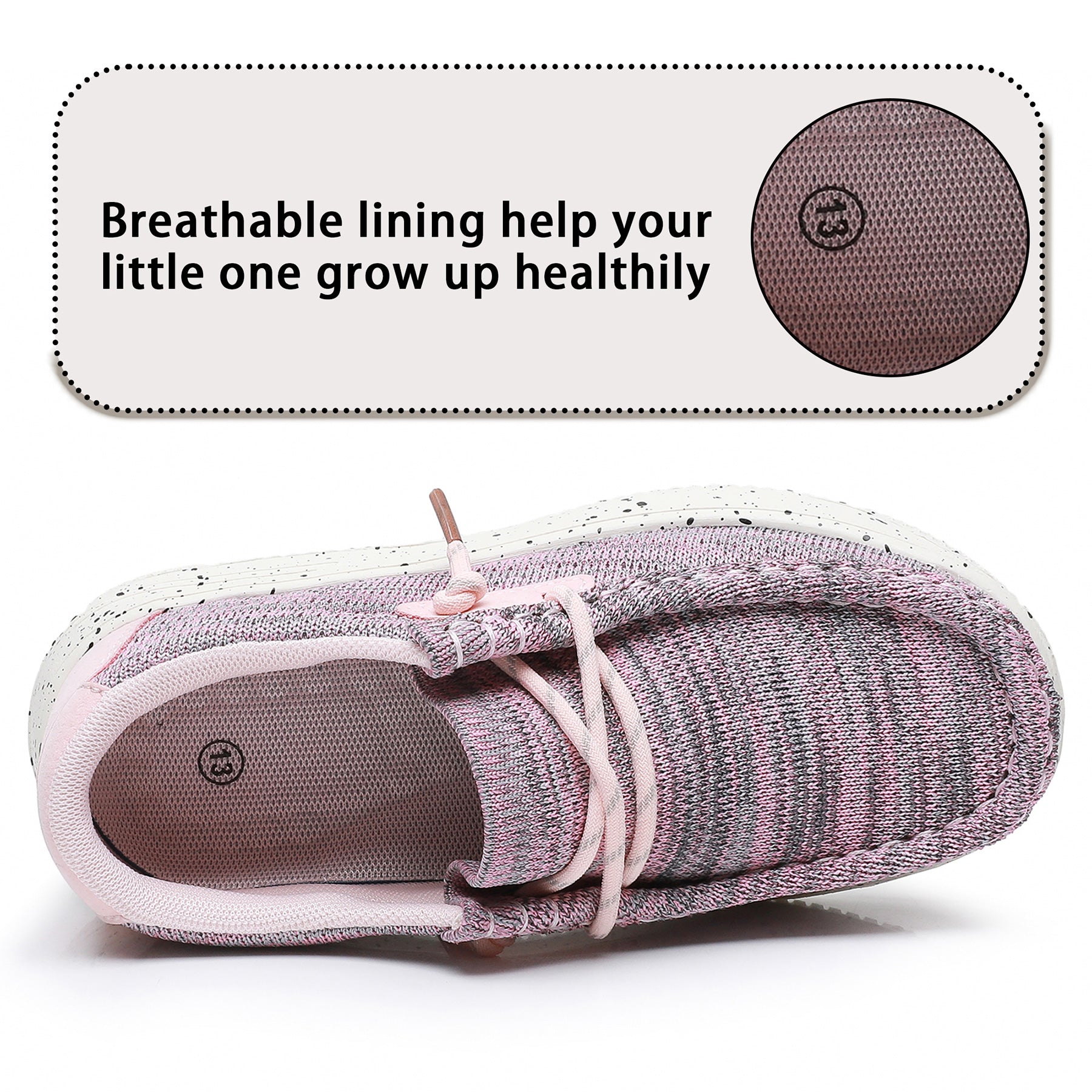 Apakowa Kids Boys Girls Slip On Loafers Boat Shoes for Toddler Little/Big Kid-XFQ127-Pink