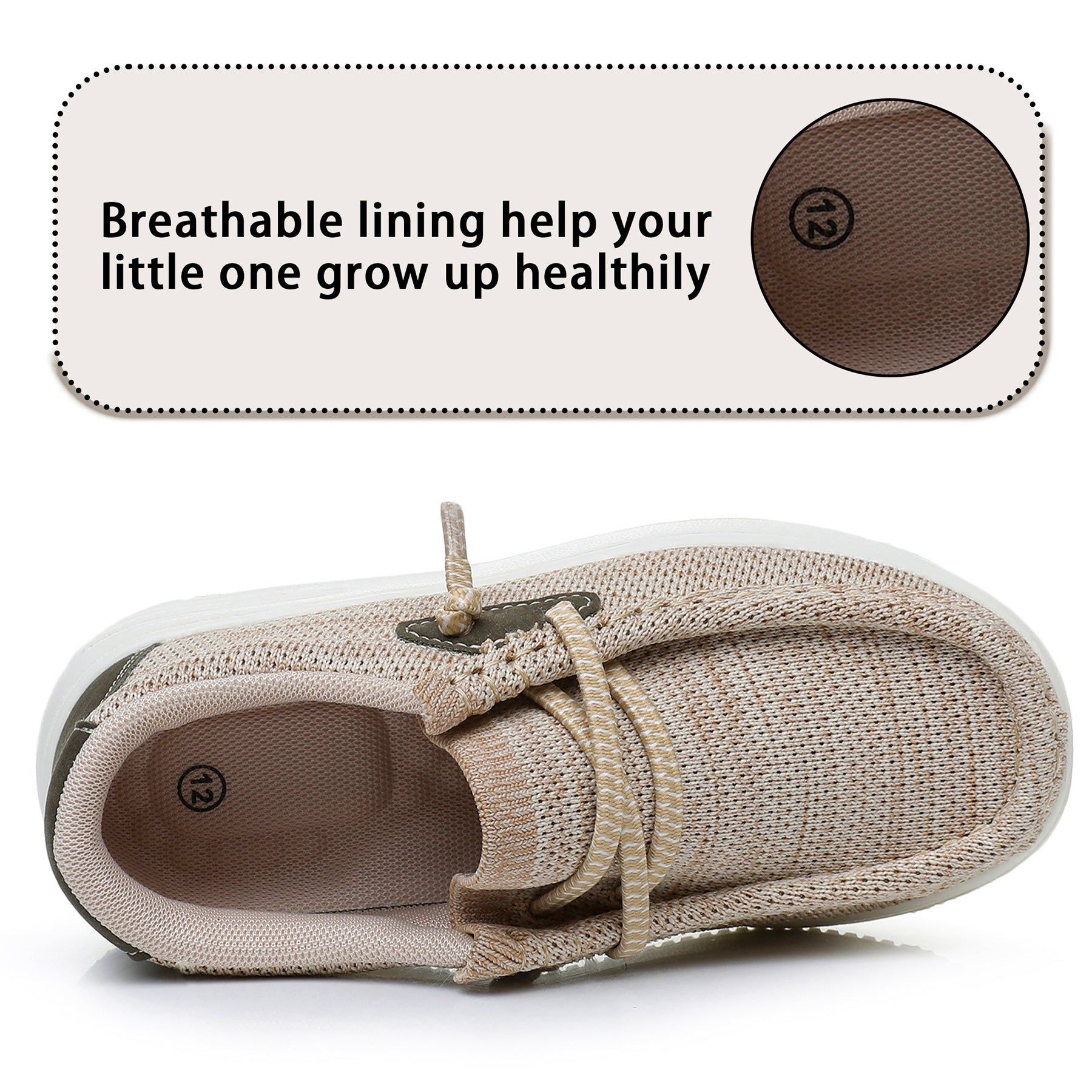 Apakowa Kids Boys Girls Slip On Loafers Boat Shoes for Toddler Little/Big Kid-XFQ127-LightBrown