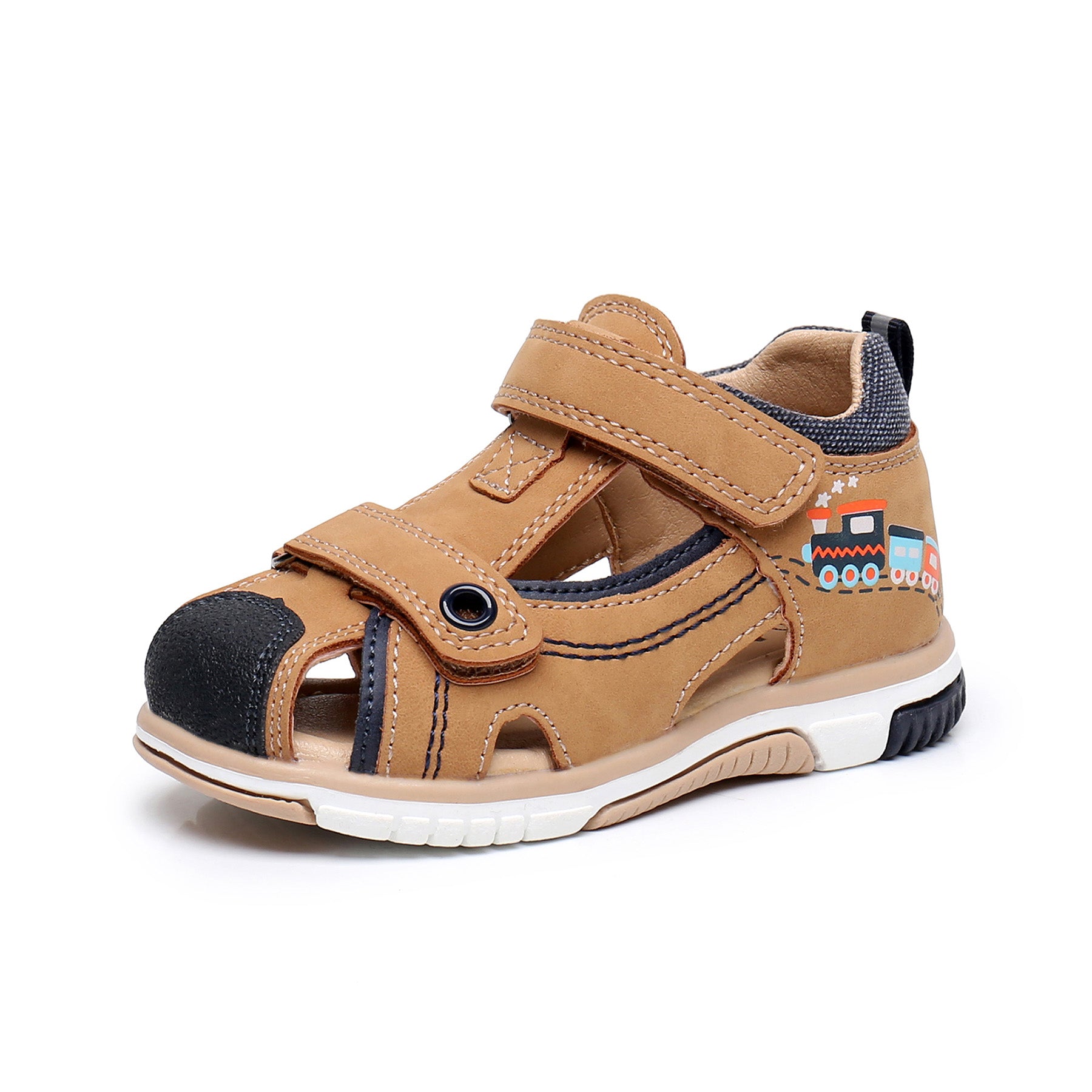 Apakowa Toddler Boys Sandals with Arch Suppoer BSD1021-camel