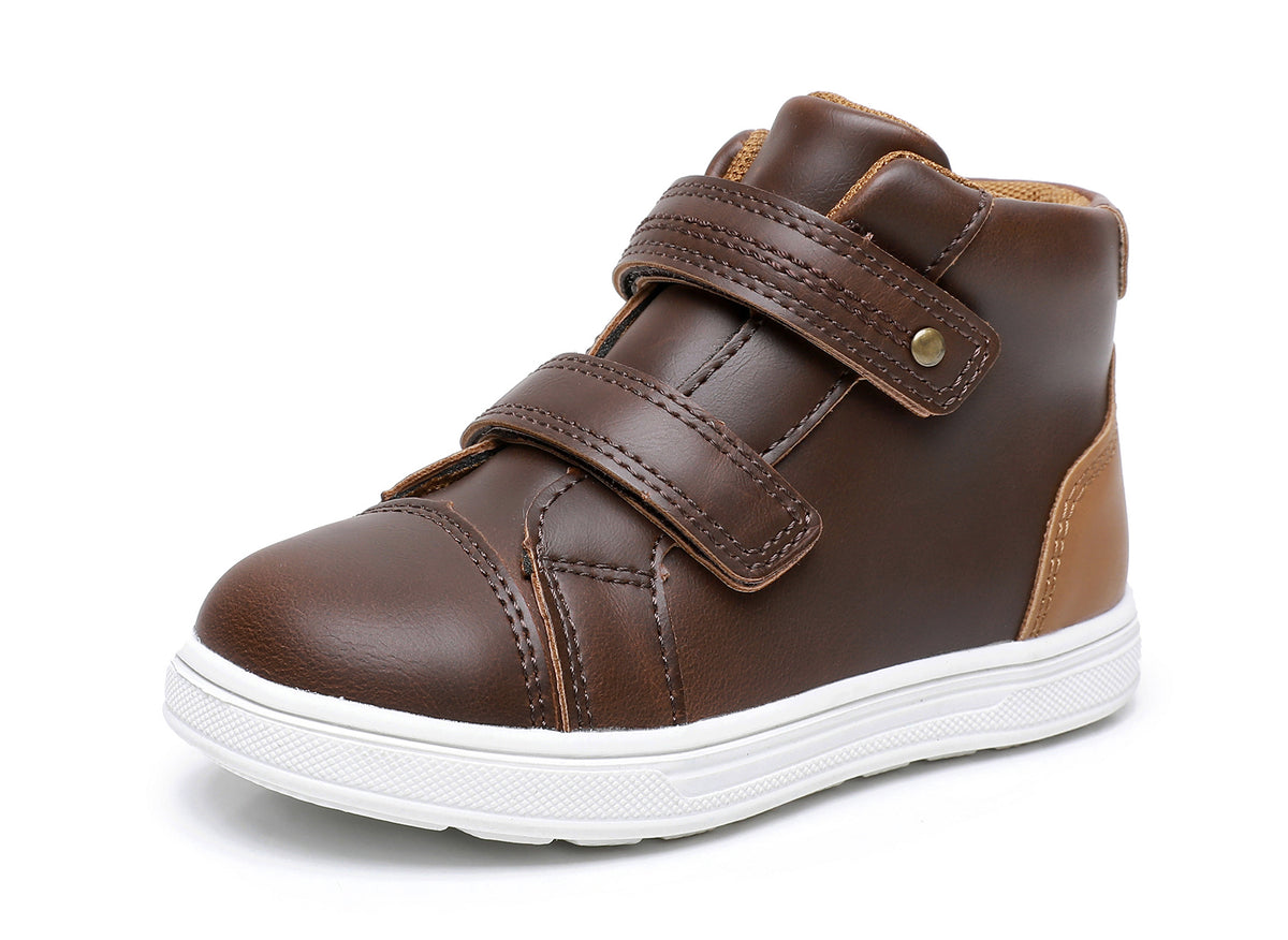 Apakowa Toddler Kids Boys Autumn Boots-DY1102-DarkBrown