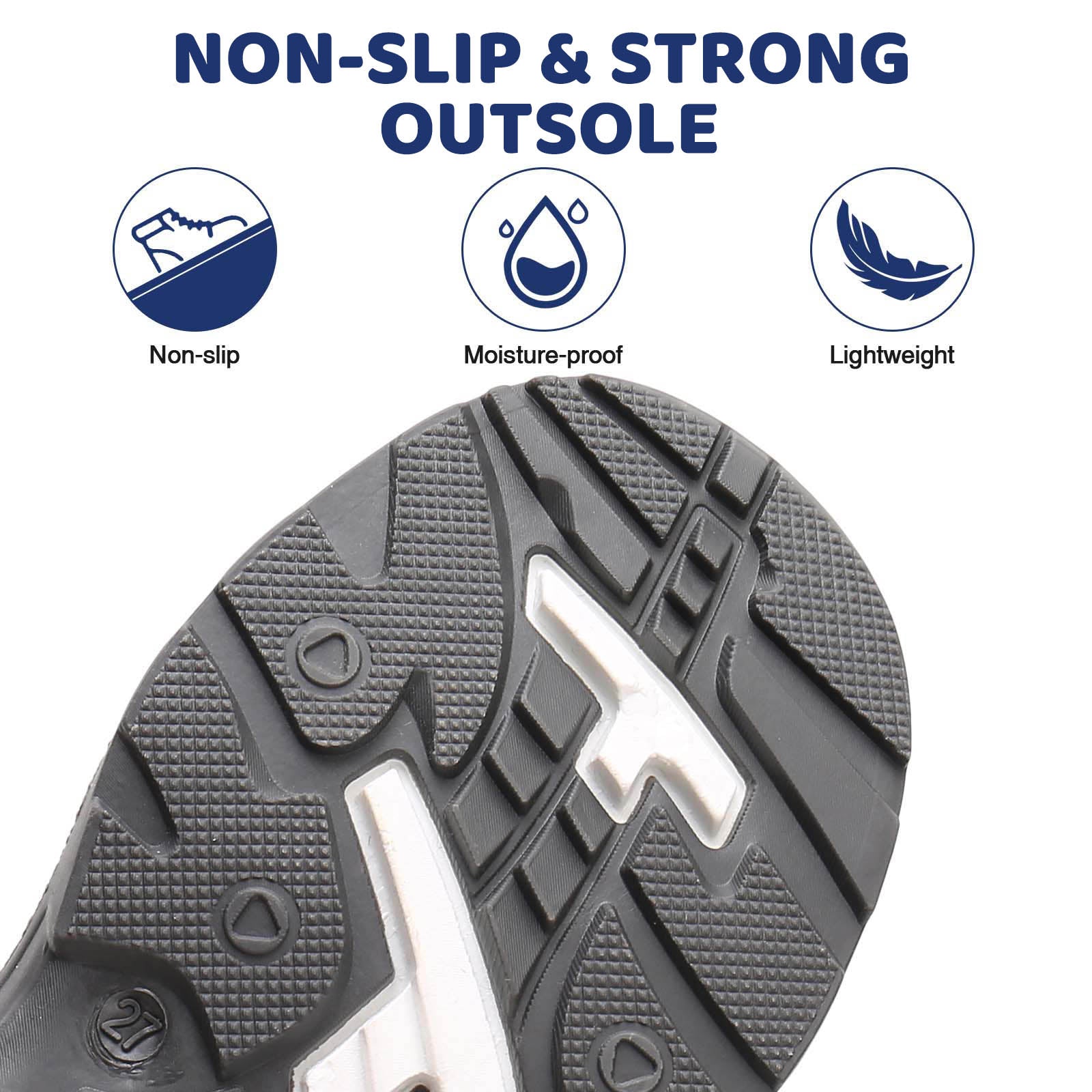 Apakowa Boys Water-resistant Snow Bootswith Hook & Loop for Toddler/Little Kid-H3305-Gray