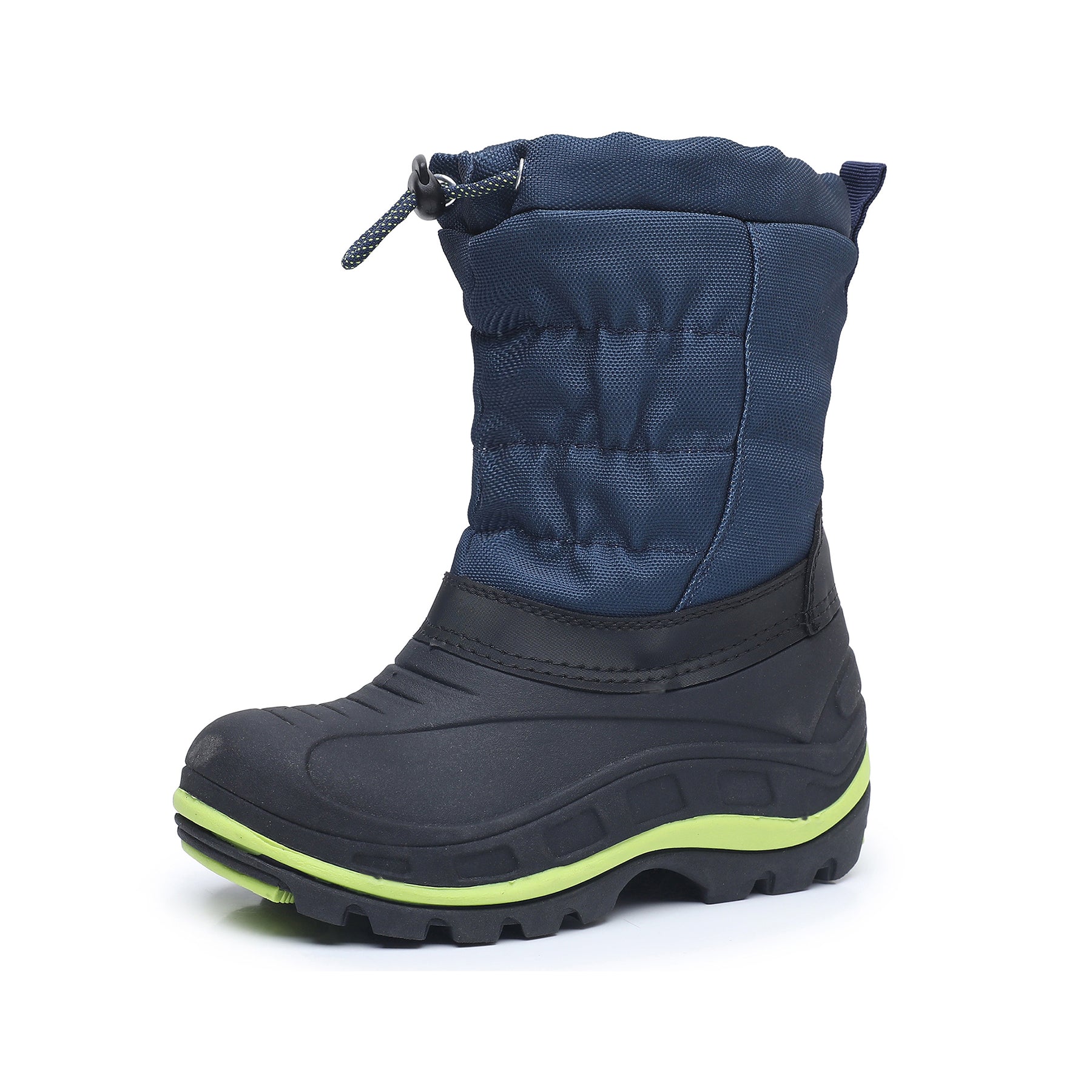 Apakowa Boys Girls Snow Boots Outdoor Slip Resistant Insulated Waterproof Winter Snow Boots (Toddler/Little Kid/Big Kid)-H2303-BlackNavy