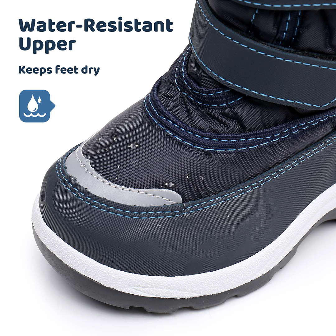 Apakowa Boys Water-resistant Snow Bootswith Hook & Loop for Toddler/Little Kid-DJJDFNQ-H3305new-blue