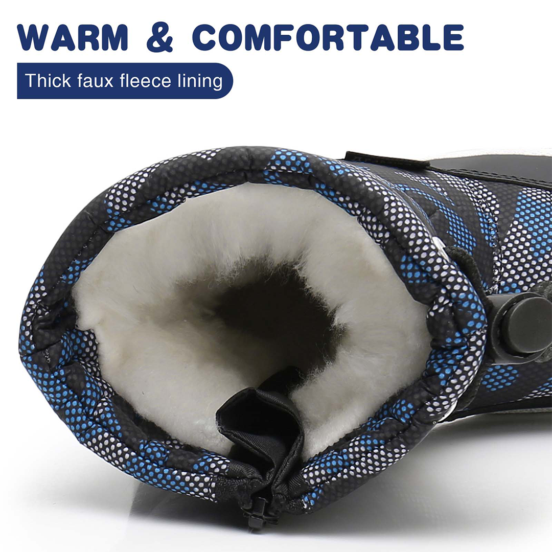 Apakowa Kids Boys Cold Weather Water Resistant Winter Snow Boots (Toddler/Little Kid/Big Kid)-FXJNKZK-H8326-blue