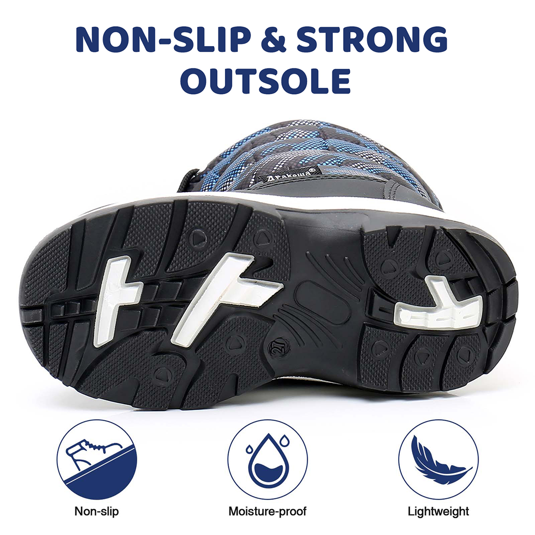 Apakowa Kids Boys Cold Weather Water Resistant Winter Snow Boots (Toddler/Little Kid/Big Kid)-FXJNKZK-H8326-blue