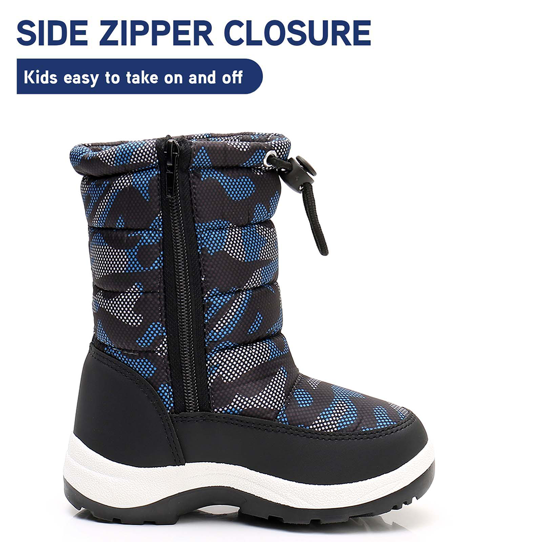 Apakowa Kids Boys Cold Weather Water Resistant Winter Snow Boots (Toddler/Little Kid/Big Kid)-FXJNKZK-H8326-blue