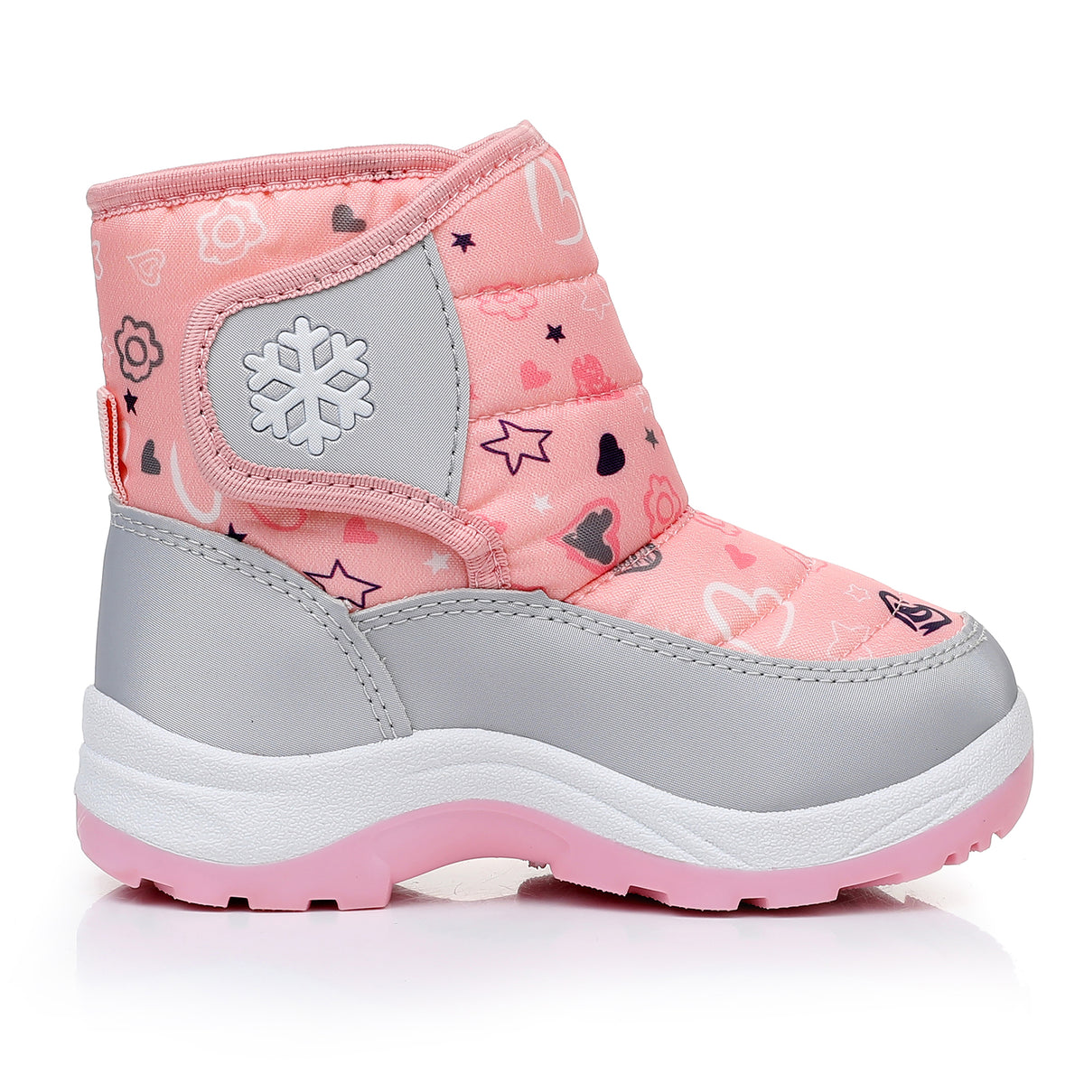 Blikcon Boys Girls Snow Boots Water Resistance Cold Weather Winter Boots-HDL010-Pink