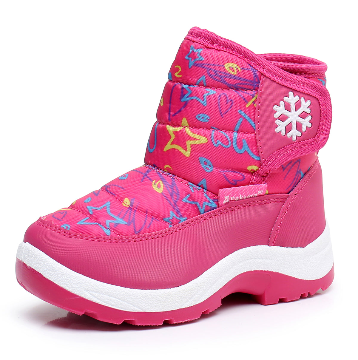 Blikcon Boys Girls Snow Boots Water Resistance Cold Weather Winter Boots-HDL010-PeachStar