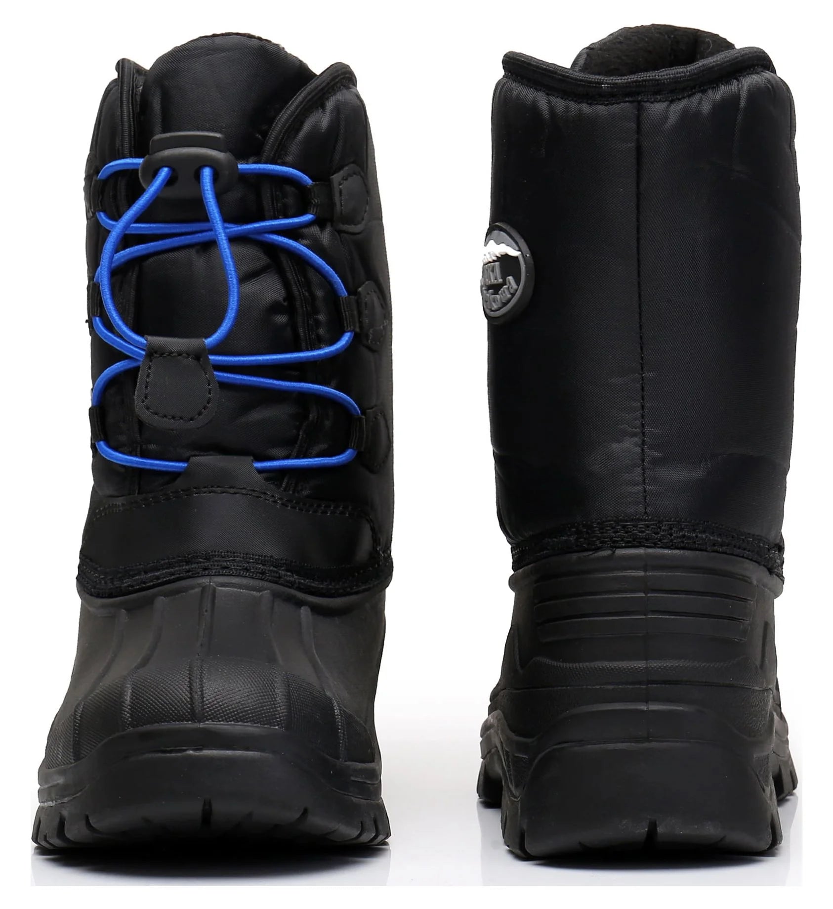 Apakowa Kids Boys Winter Snow Boots Insulated Watetproof Boys Winter Boots(Little Kid/Big Kid)-HDL019-Black/Blue