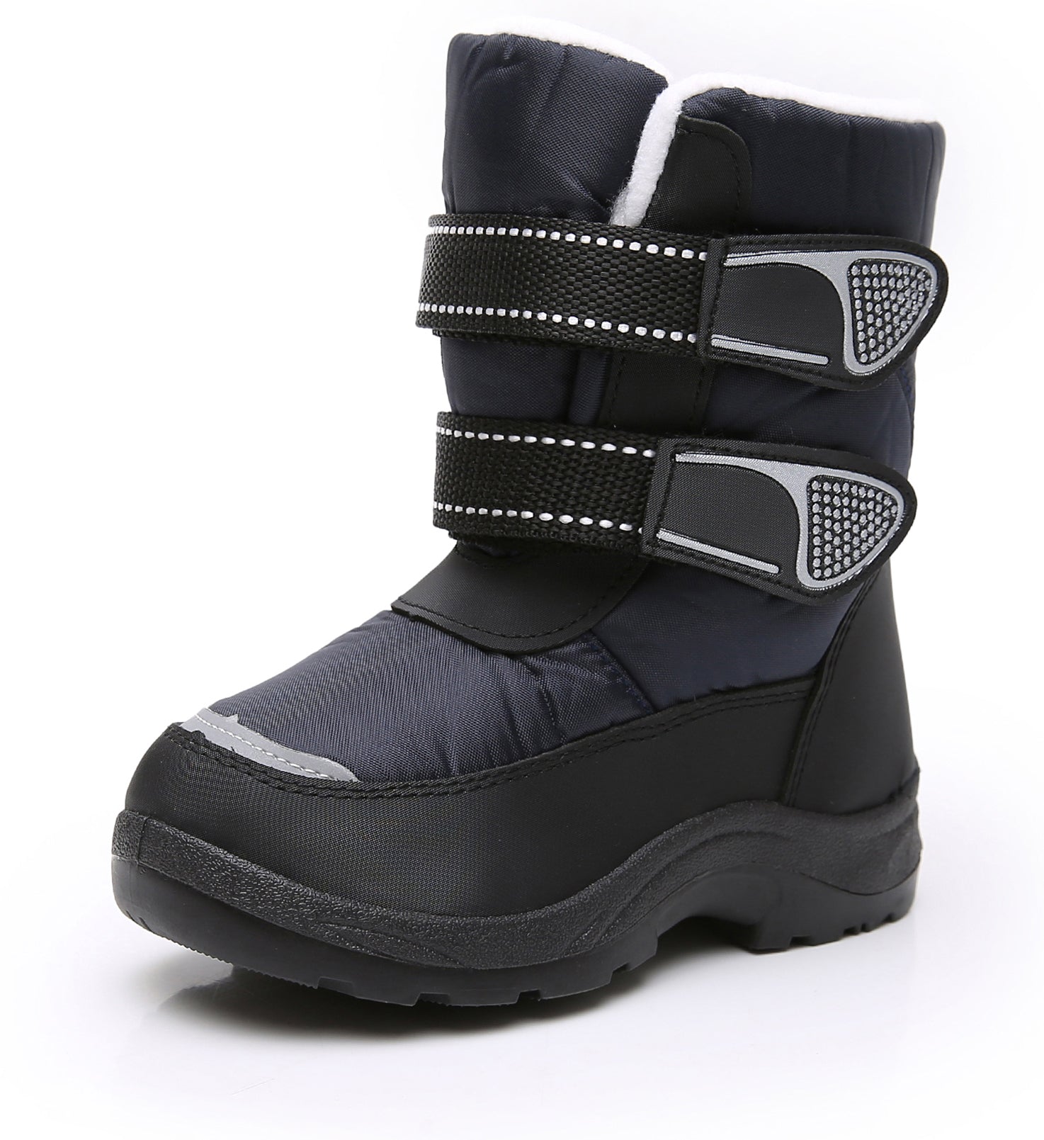 Apakowa Kids Boys Snow Boots Winter Waterproof Slip Resistant Cold Weather Boots (Toddler/Little Kid/Big Kid)-HDL018-Navy