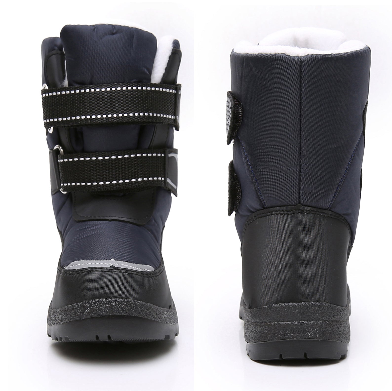 Apakowa Kids Boys Snow Boots Winter Waterproof Slip Resistant Cold Weather Boots (Toddler/Little Kid/Big Kid)-HDL018-Navy