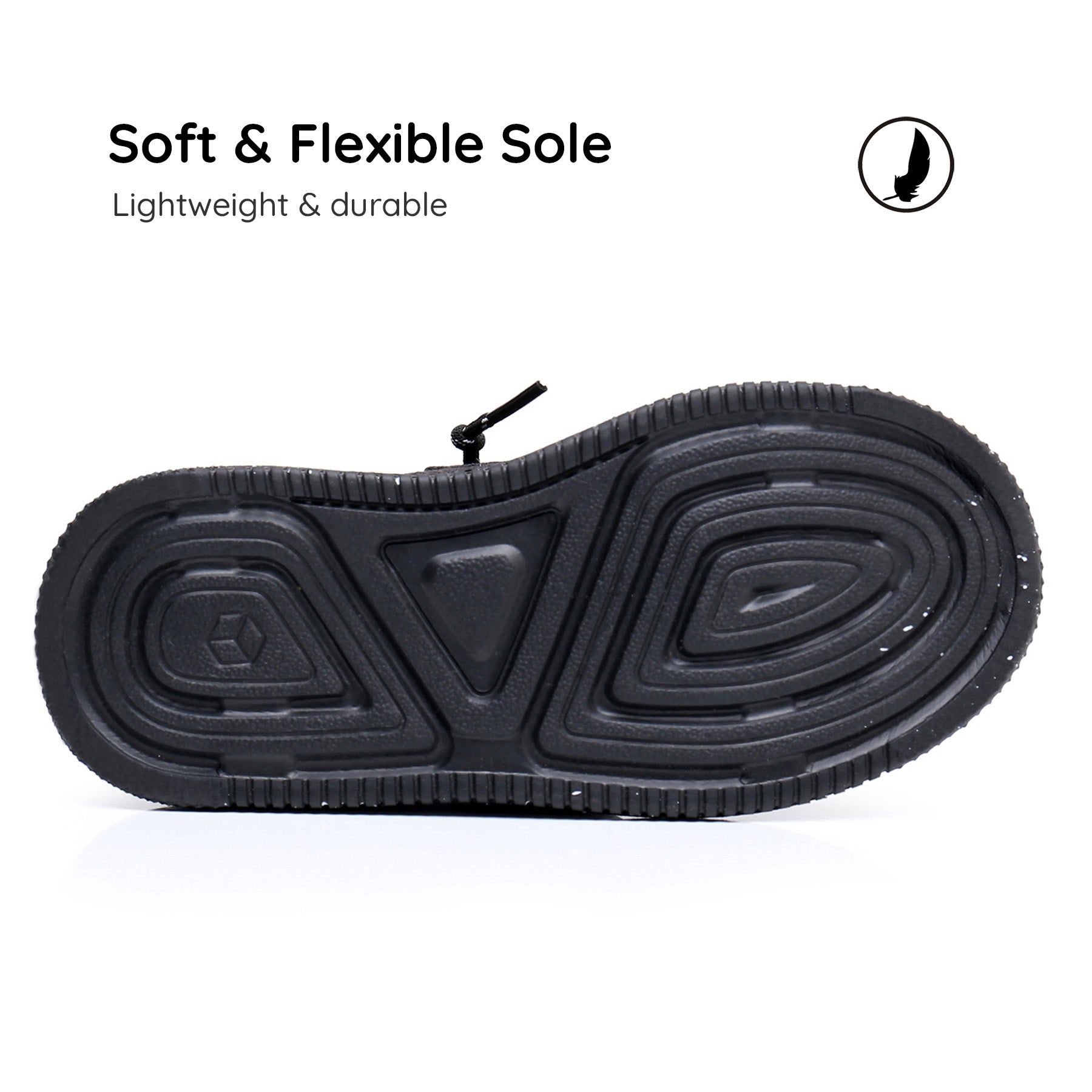 Apakowa Kids Boys Girls Loafers Slip-On Casual Walking Shoes-APA-XFQ325-Black