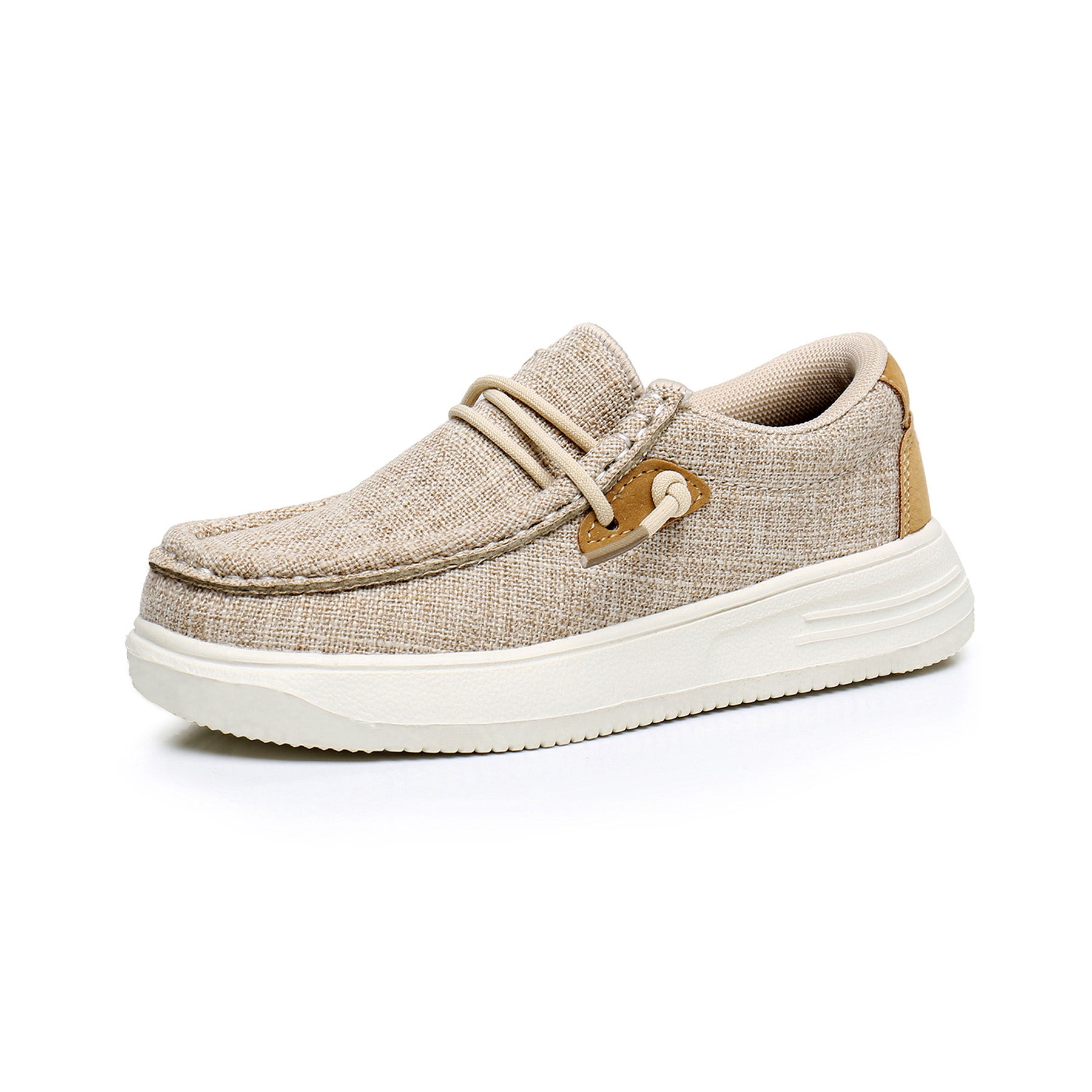 Apakowa Kids Boys Girls Loafers Slip-On Casual Walking Shoes-APA-XFQ325-Brown