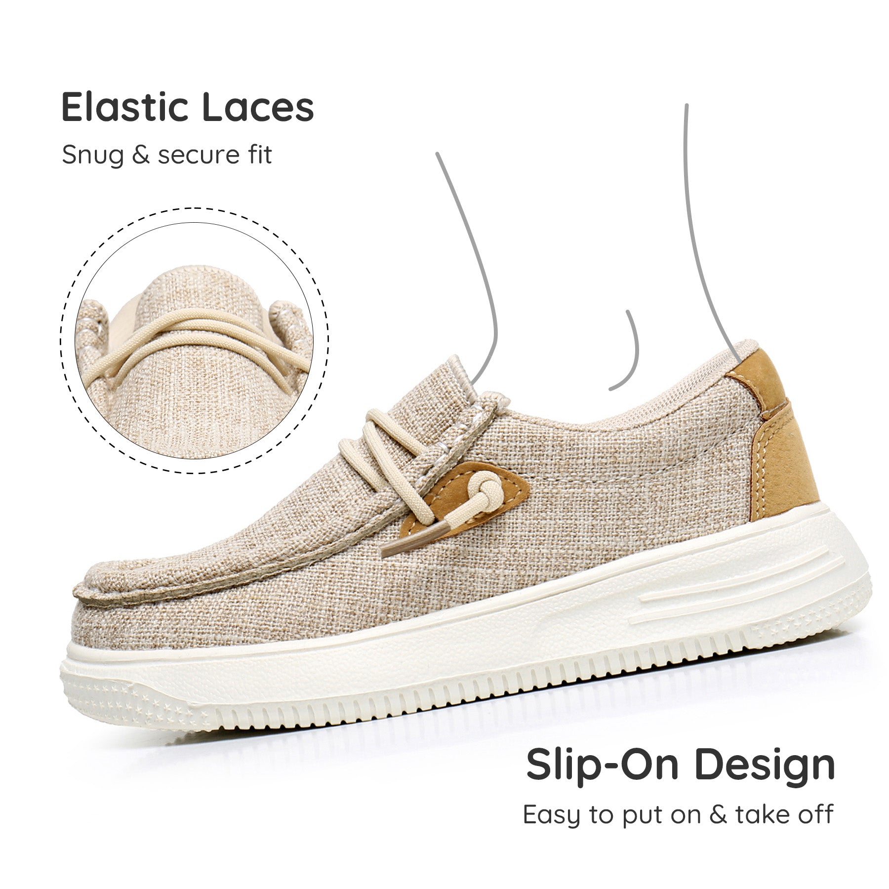 Apakowa Kids Boys Girls Loafers Slip-On Casual Walking Shoes-APA-XFQ325-Brown