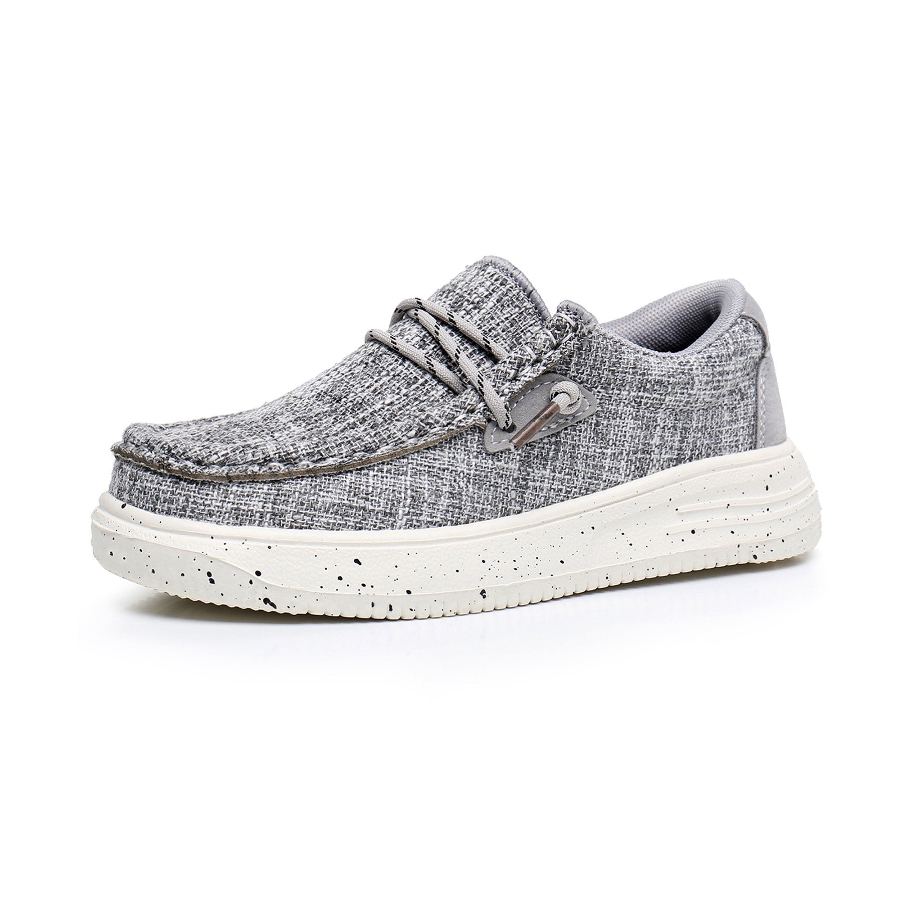 Apakowa Kids Boys Girls Loafers Slip-On Casual Walking Shoes-APA-XFQ325-Grey