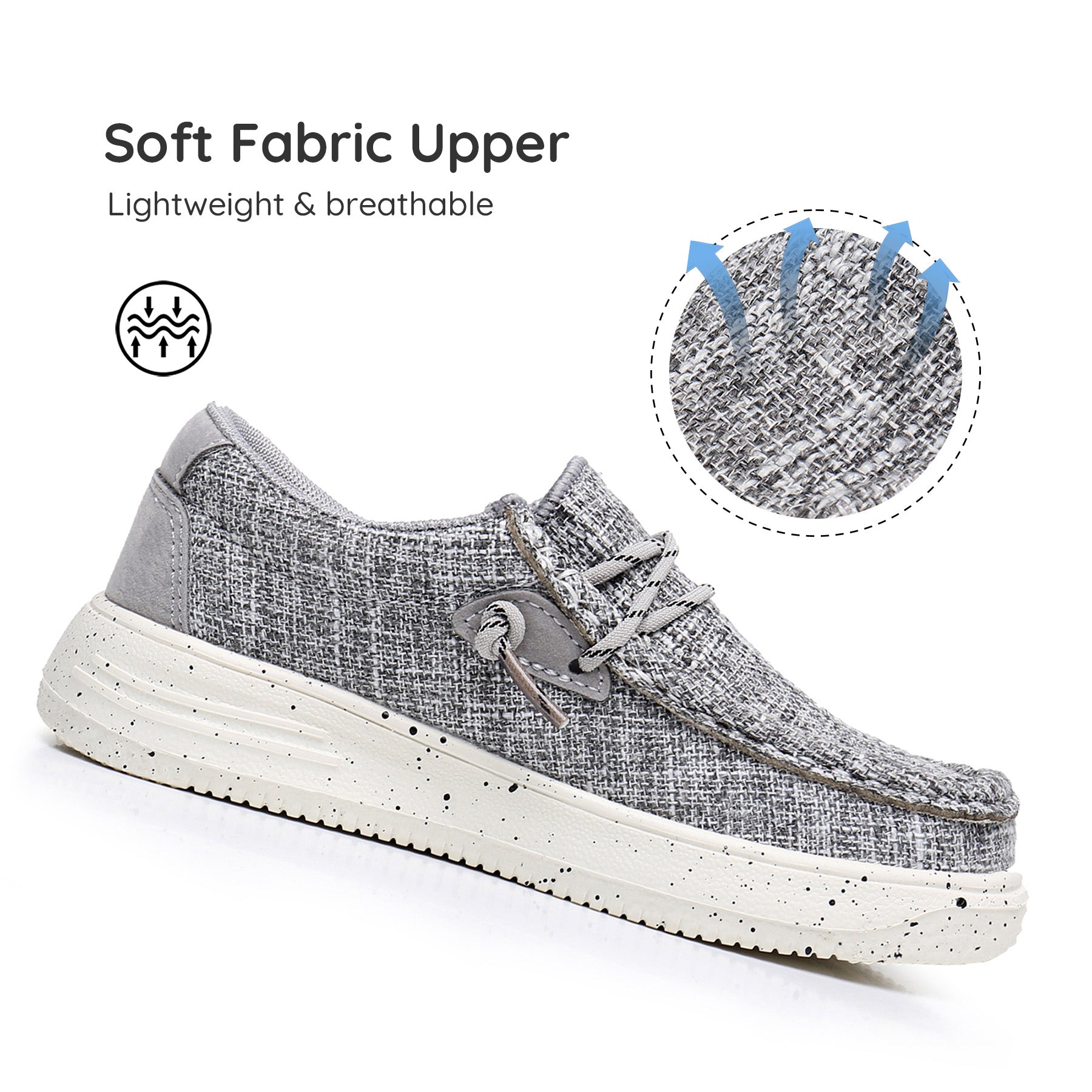 Apakowa Kids Boys Girls Loafers Slip-On Casual Walking Shoes-APA-XFQ325-Grey