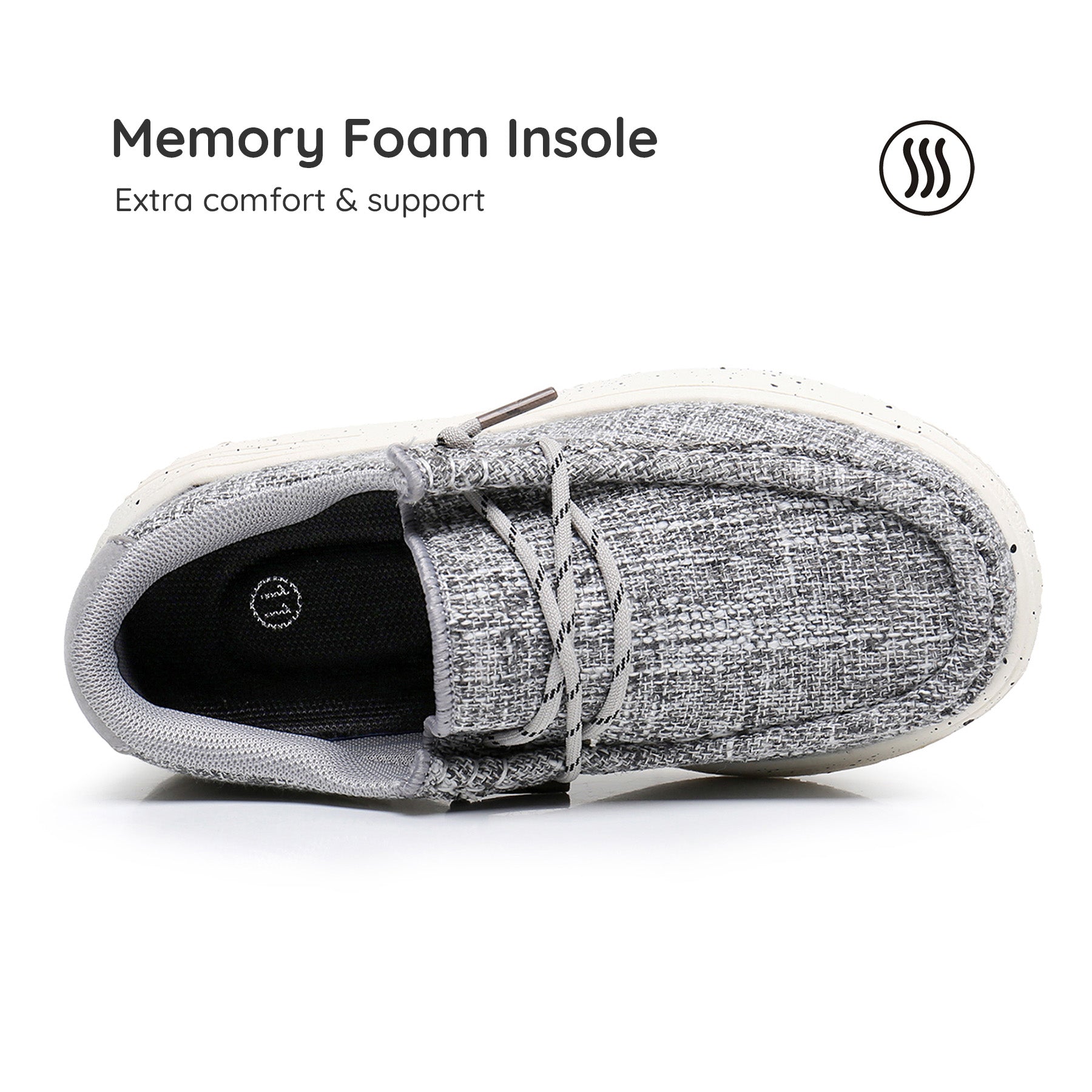 Apakowa Kids Boys Girls Loafers Slip-On Casual Walking Shoes-APA-XFQ325-Grey