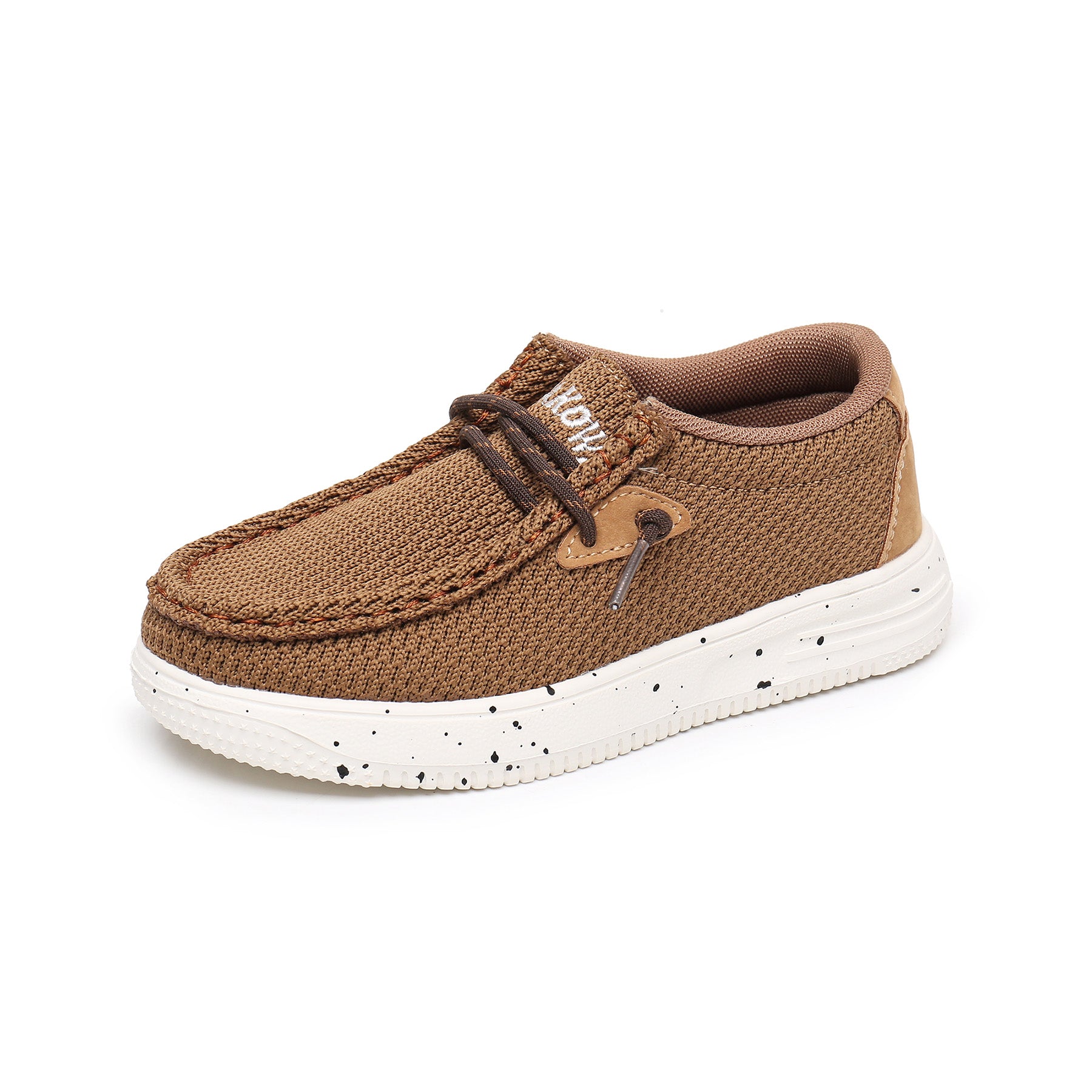 Apakowa Kids Boys Girls Loafers Slip-On Casual Walking Shoes-XFQ627-Brown
