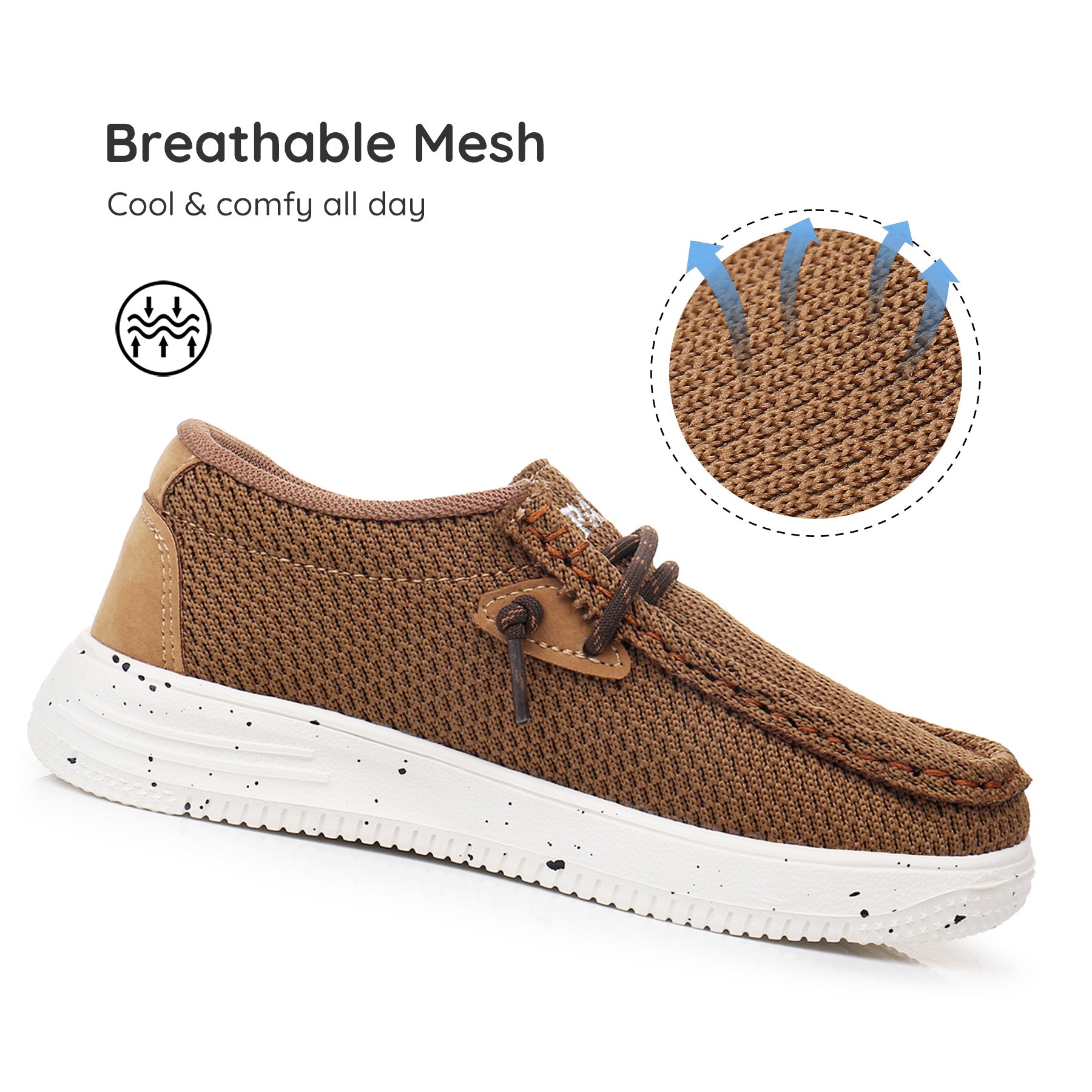 Apakowa Kids Boys Girls Loafers Slip-On Casual Walking Shoes-XFQ627-Brown