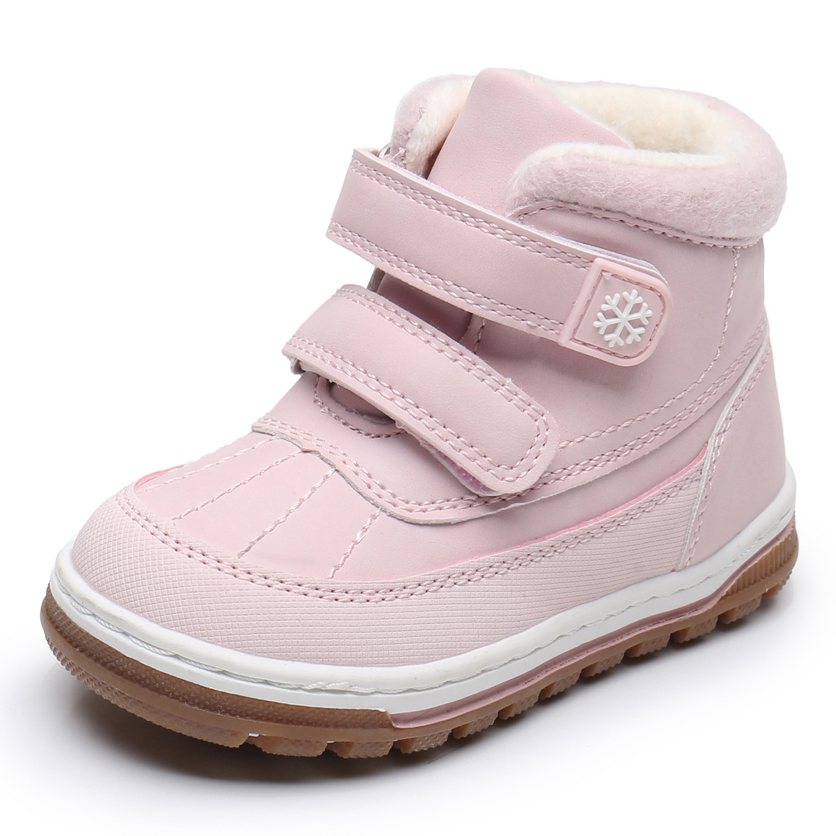 Blikcon Girls Boots Toddler Girls Fall Winter Boots Outdoor with Hook and Loop (Toddler/Little Kid)-BLK-35217-Pink