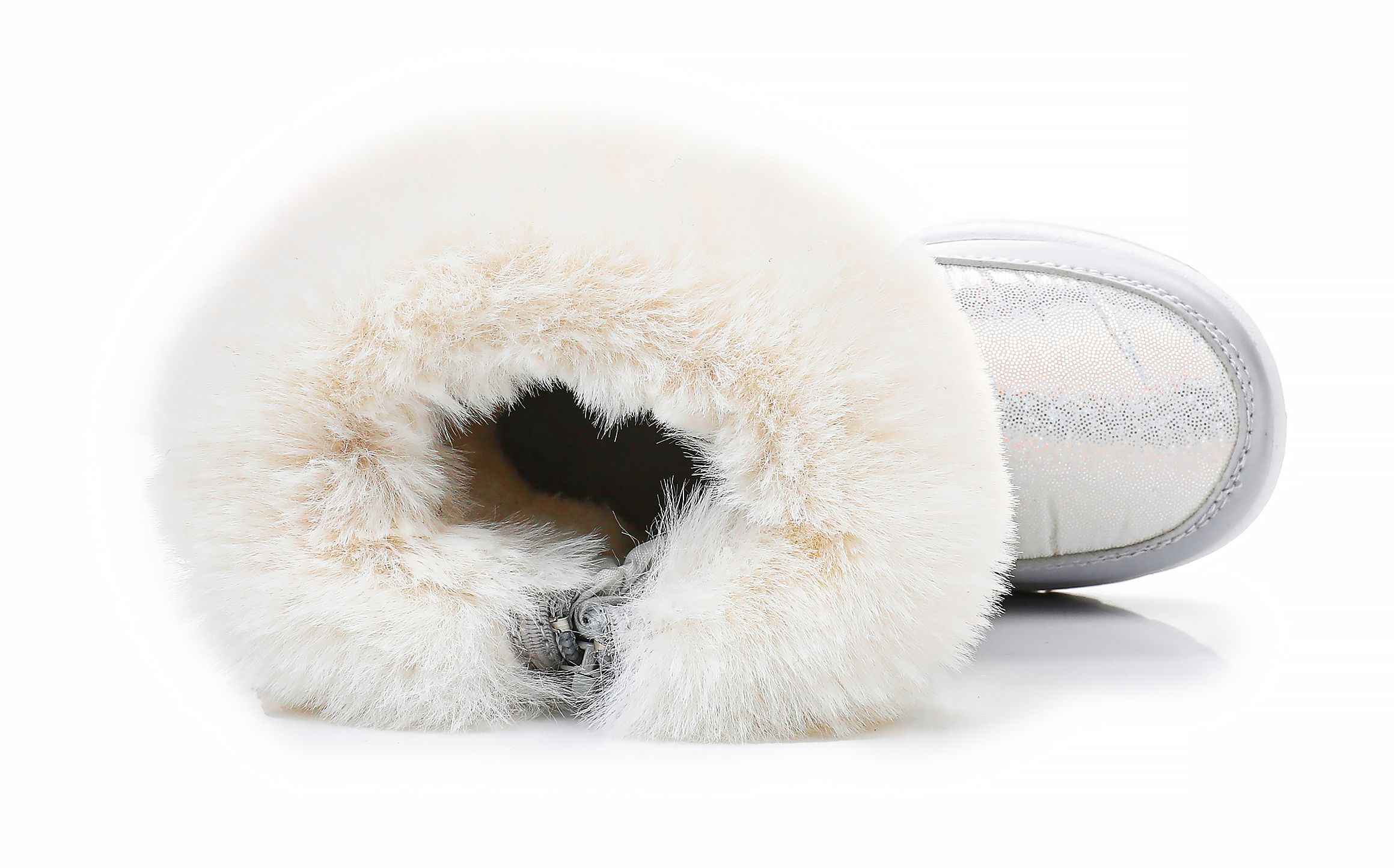 Apakowa Kids Girls Insulated Lined Winter Warm Snow Boots (Toddler/Little Kid)-H7322-Silver