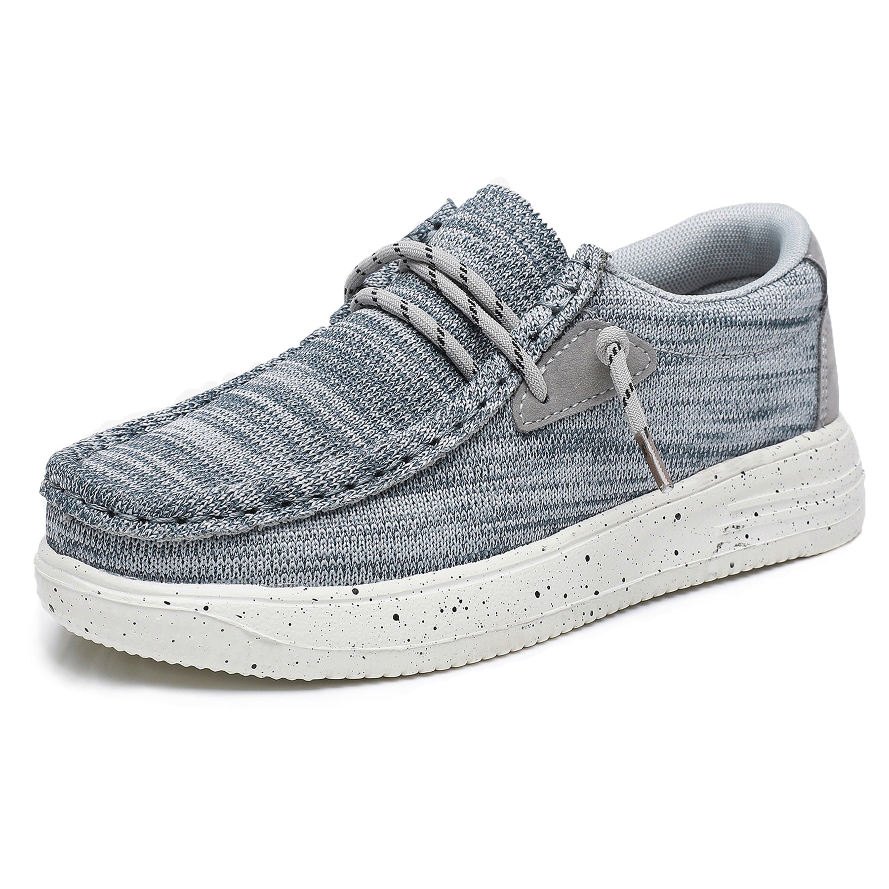 Apakowa Kids Boys Girls Slip On Loafers Boat Shoes for Toddler Little/Big Kid-XFQ127-Grey