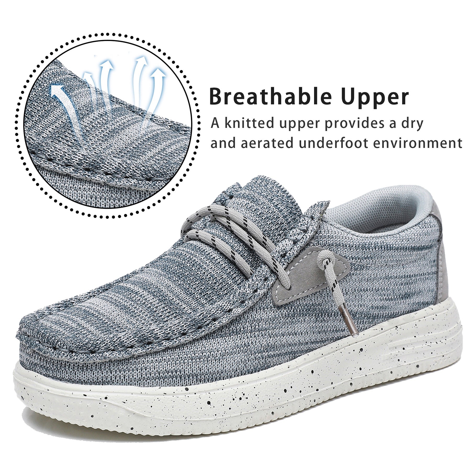 Apakowa Kids Boys Girls Slip On Loafers Boat Shoes for Toddler Little/Big Kid-XFQ127-Grey