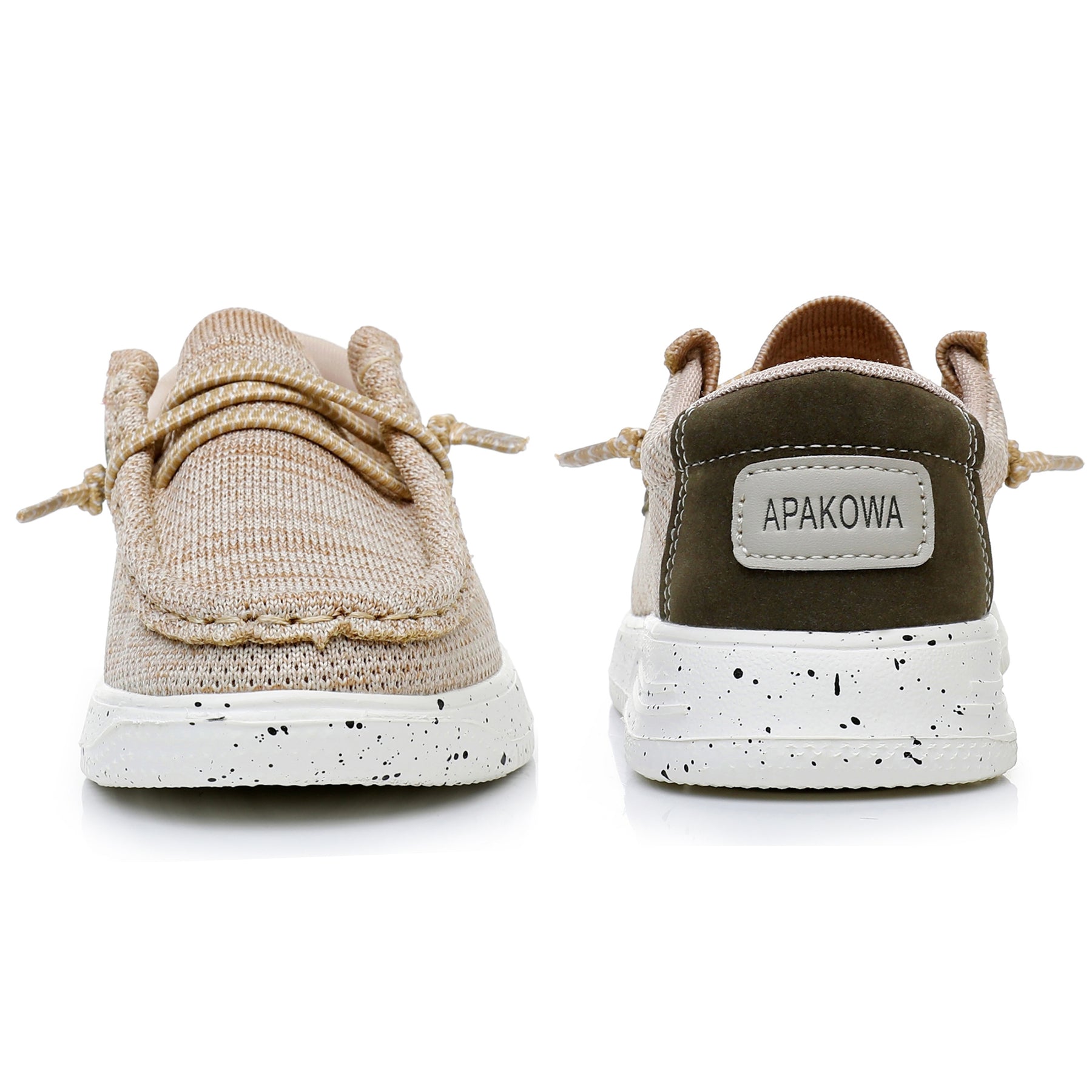Apakowa Kids Boys Girls Loafers Slip On Boat Shoes for Toddler Little/Big Kid-XFQ520-LightBrown