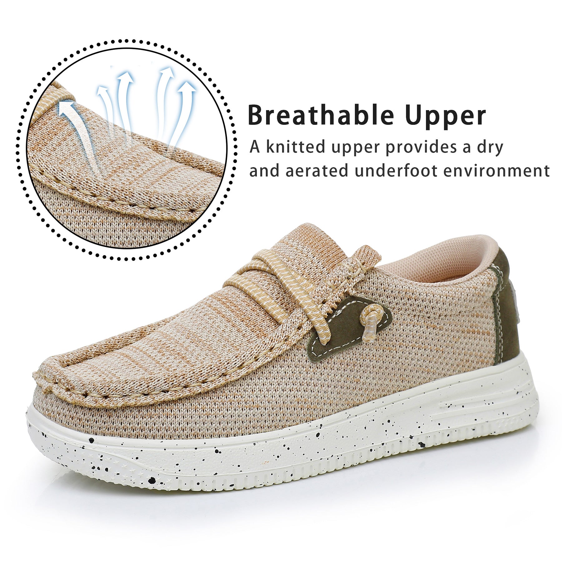 Apakowa Kids Boys Girls Loafers Slip On Boat Shoes for Toddler Little/Big Kid-XFQ520-LightBrown