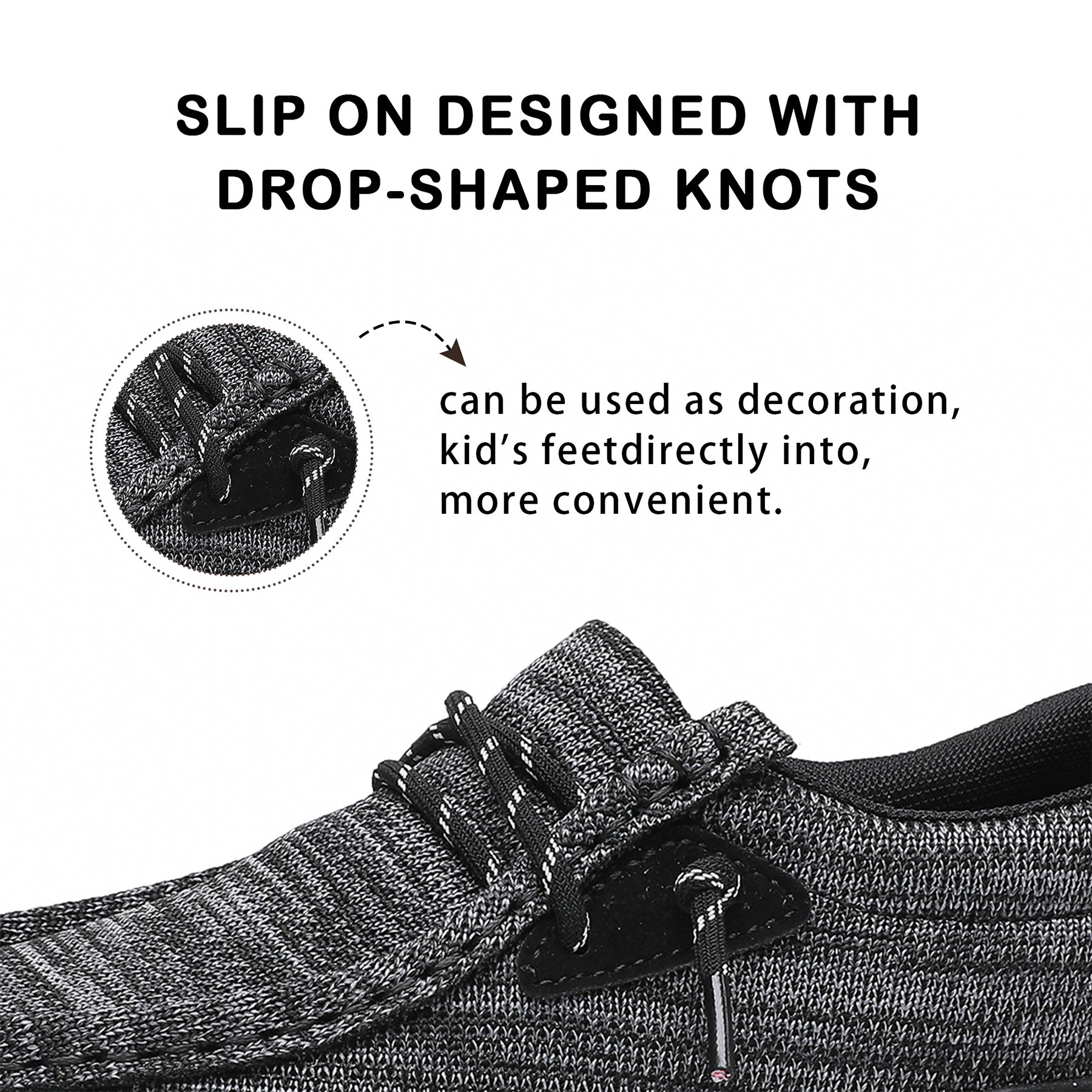 Apakowa Kids Boys Girls Slip On Loafers Boat Shoes for Toddler Little/Big Kid-XFQ127-Black