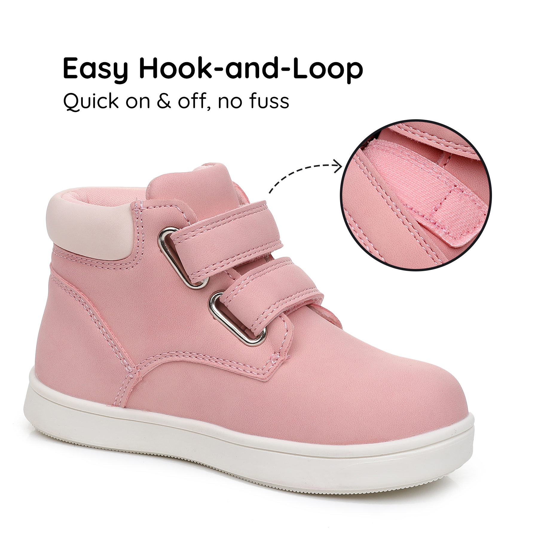 Apakowa Toddler Kids Boys Autumn Boots-DY360-Pink