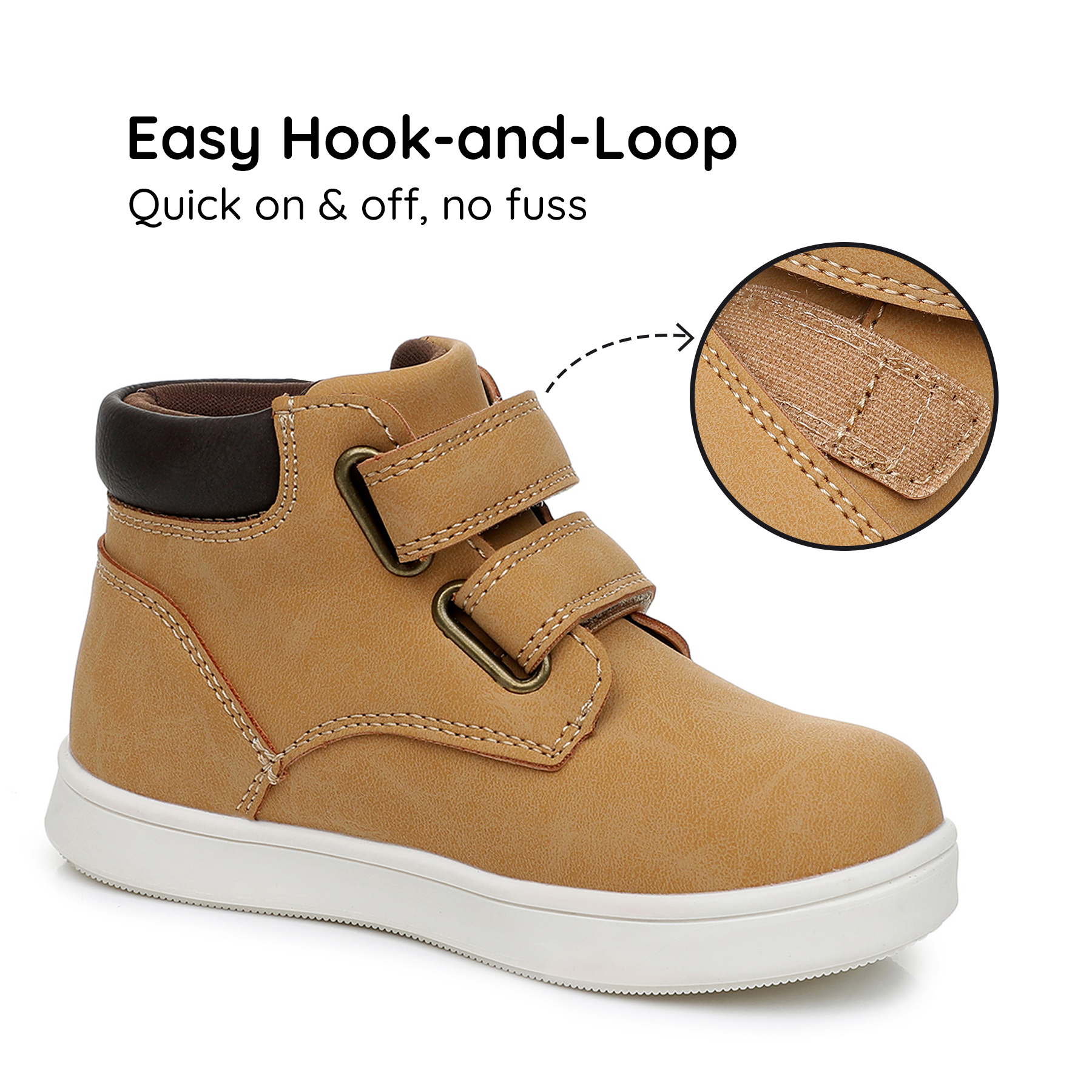 Apakowa Toddler Kids Boys Autumn Boots-DY360-Camel