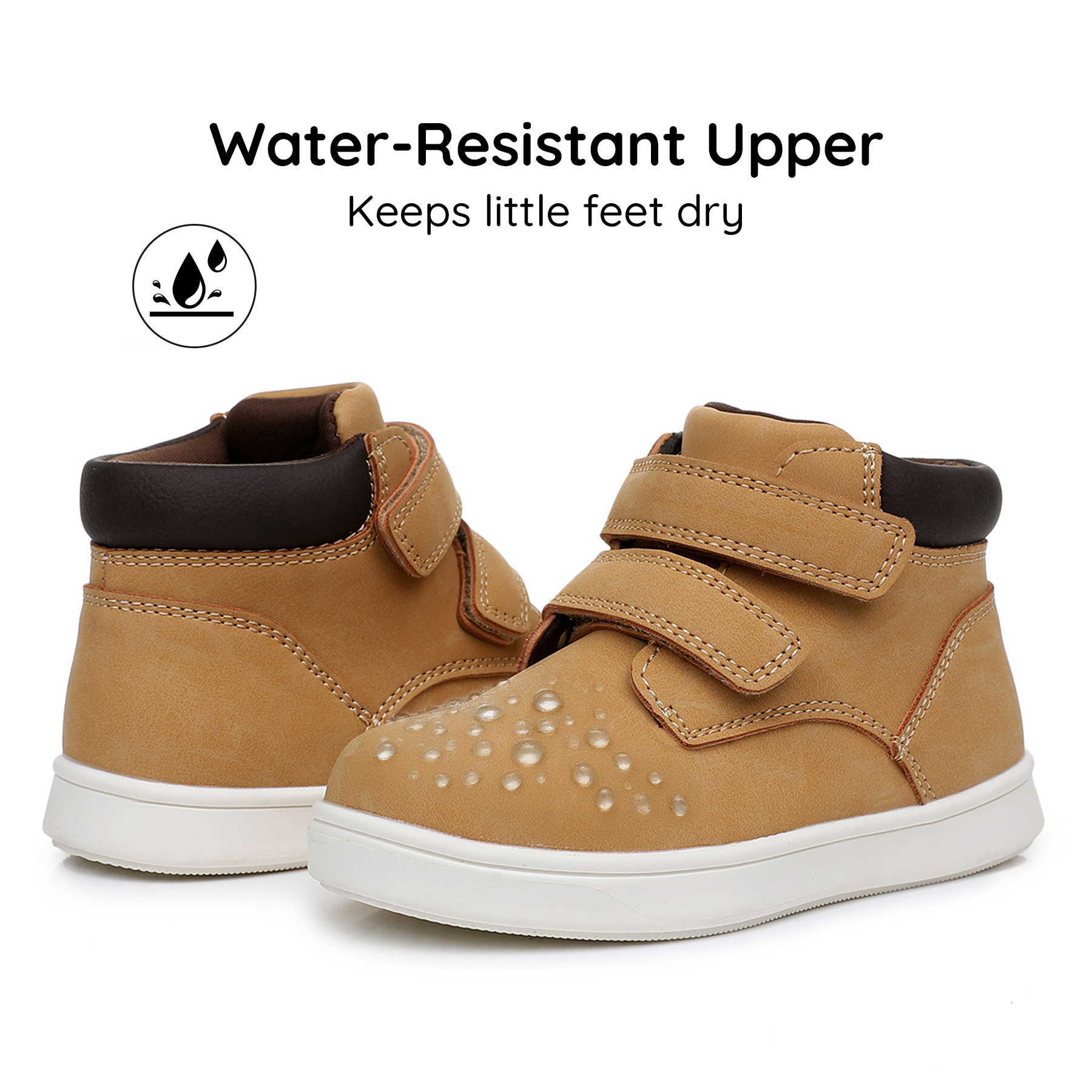 Apakowa Toddler Kids Boys Autumn Boots-DY360-Camel