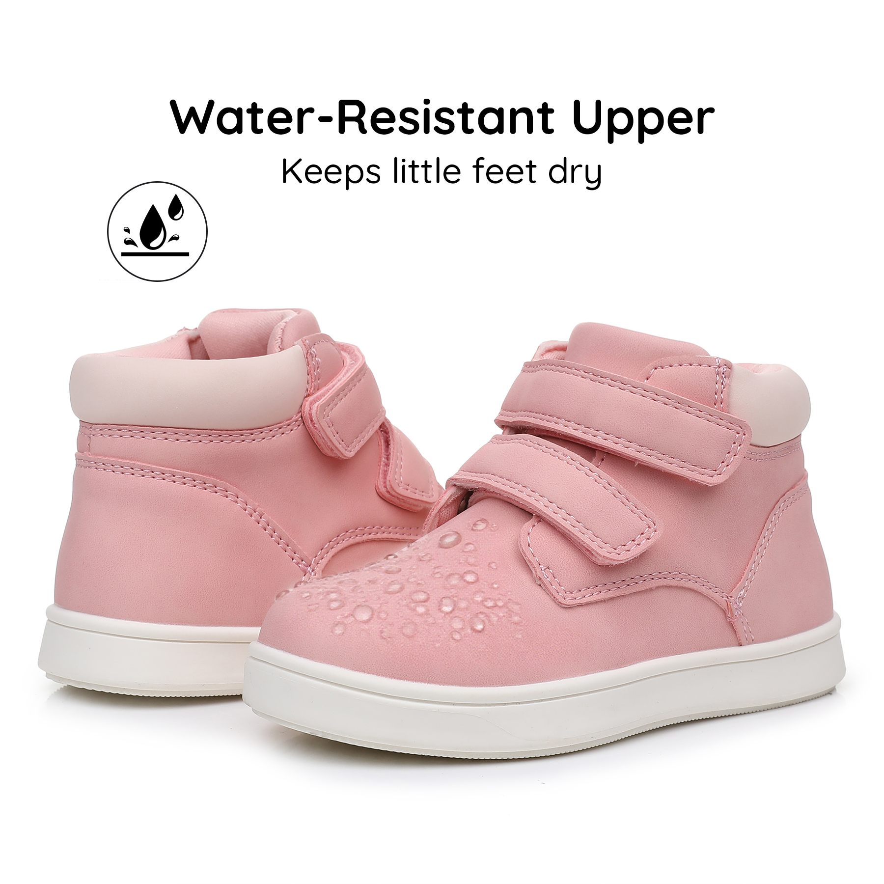 Apakowa Toddler Kids Boys Autumn Boots-DY360-Pink