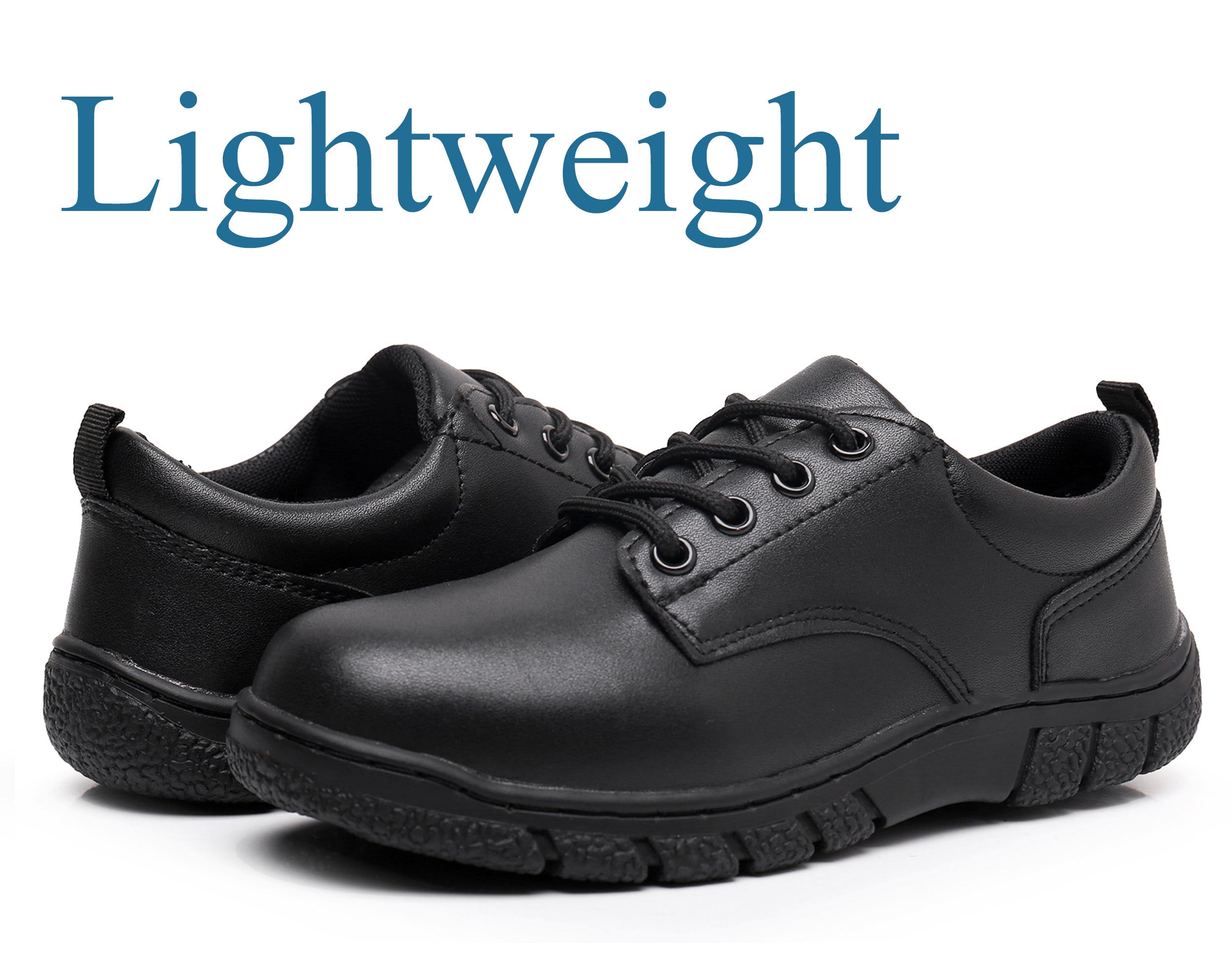 Apakowa Boys School Uniform Shoes Adjustable Strap Comfort Dress Loafer Shoes (Toddler/Little Kid/Big Kid)-SMV04