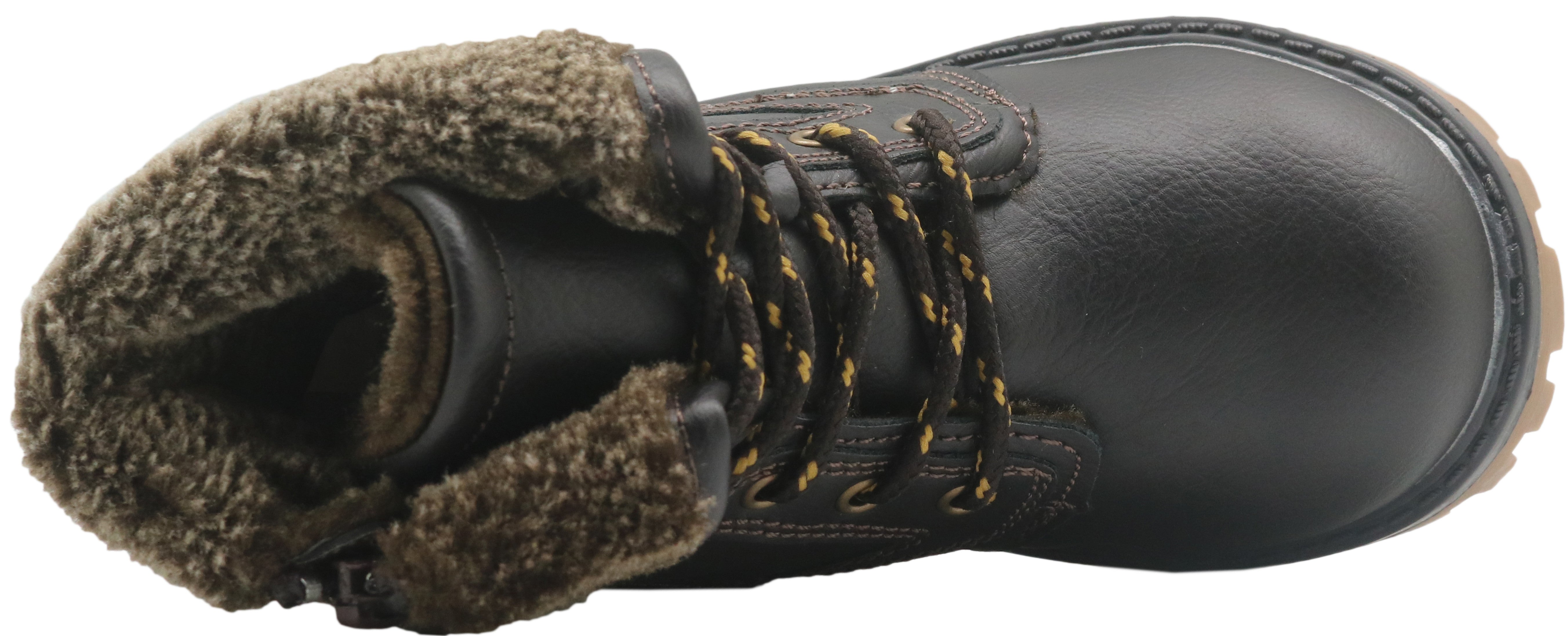 Apakowa New Boy's Winter Snow Boots (Toddler/Little Kid)-LC781-Brown
