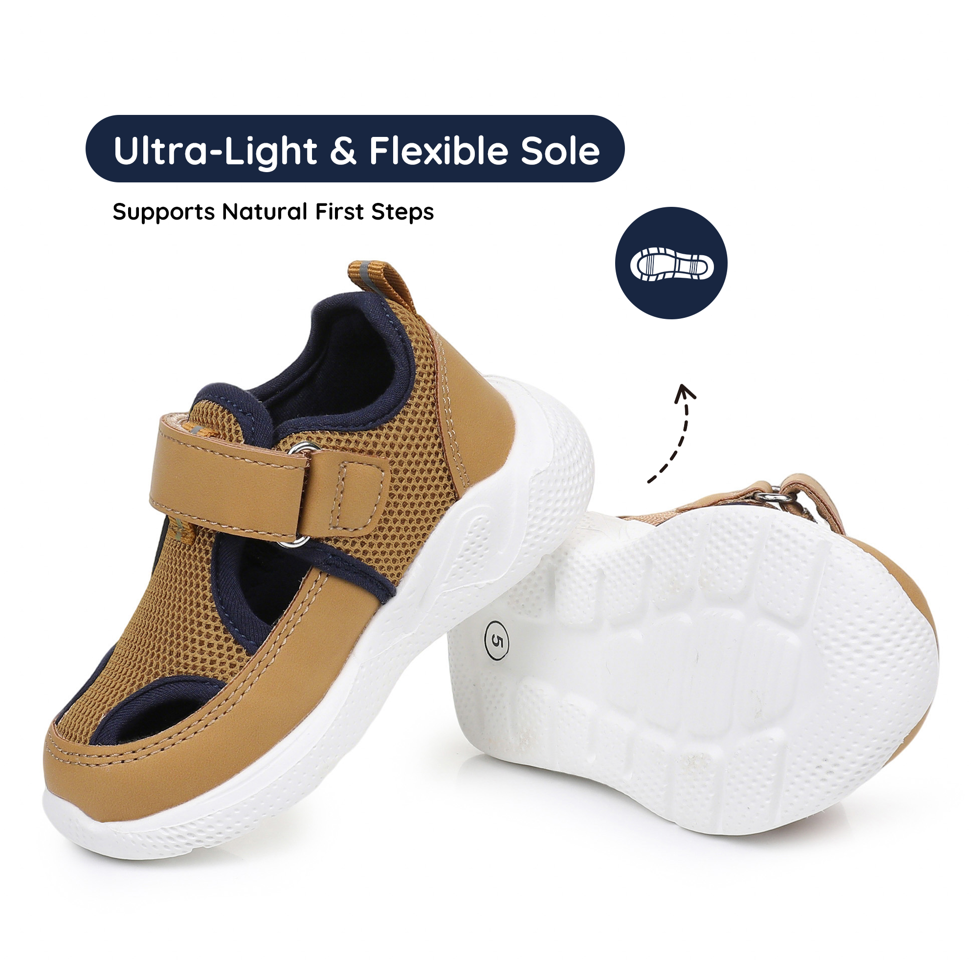 Blikcon Infant & Toddler Boys and Girls Closed-Toe Sandals – Breathable Mesh First Walker Shoes with Adjustable Strap, Lightweight Non-Slip Summer Shoes for 6–24 Months