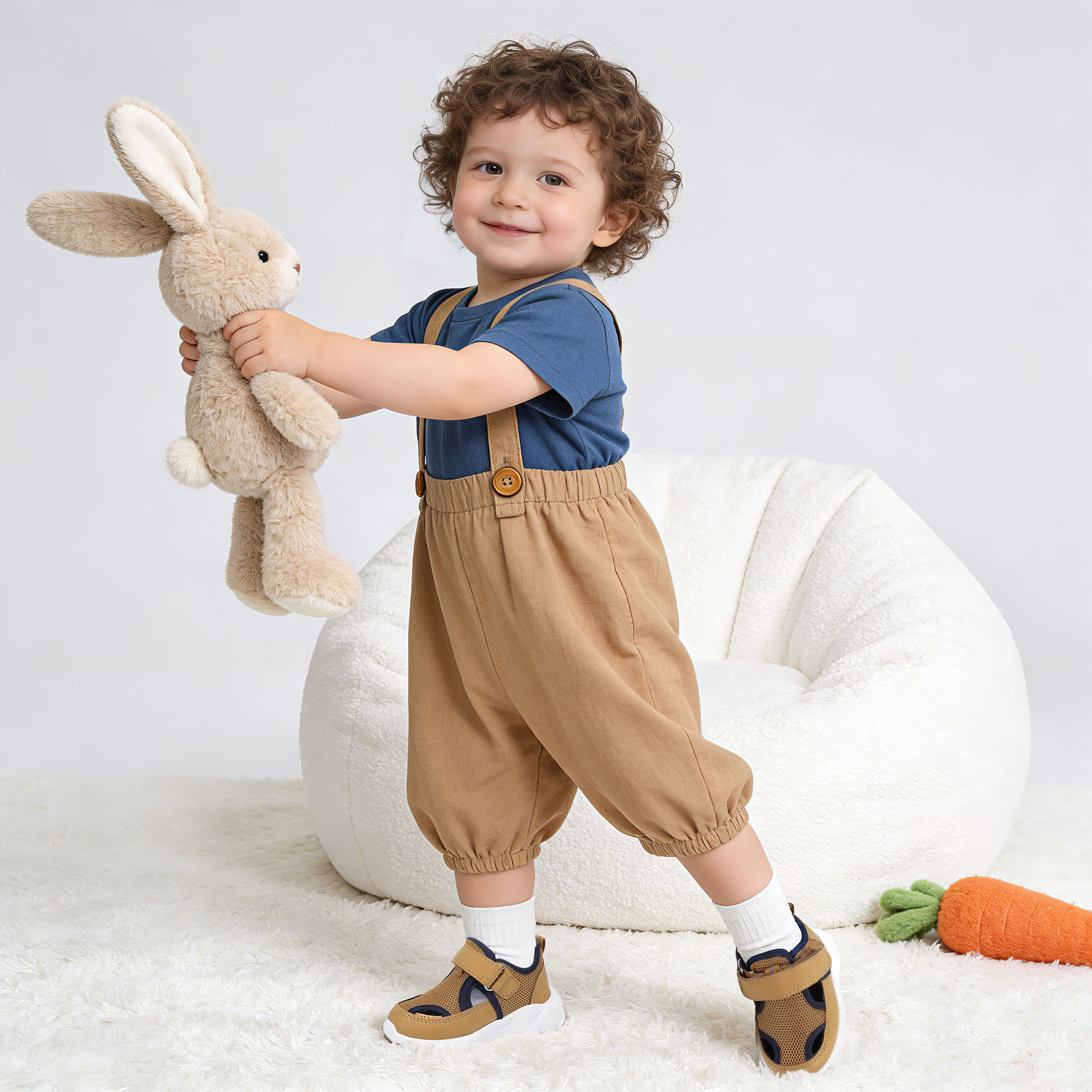 Blikcon Infant & Toddler Boys and Girls Closed-Toe Sandals – Breathable Mesh First Walker Shoes with Adjustable Strap, Lightweight Non-Slip Summer Shoes for 6–24 Months