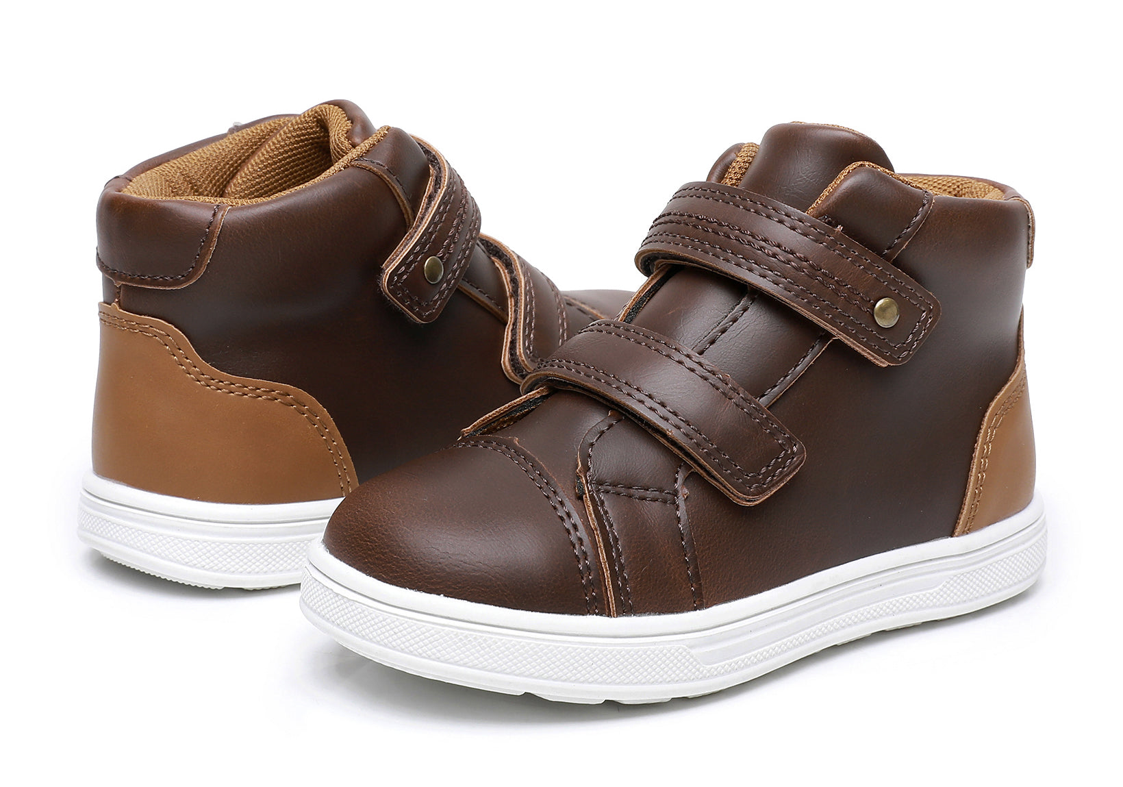 Apakowa Toddler Kids Boys Autumn Boots-DY1102-DarkBrown