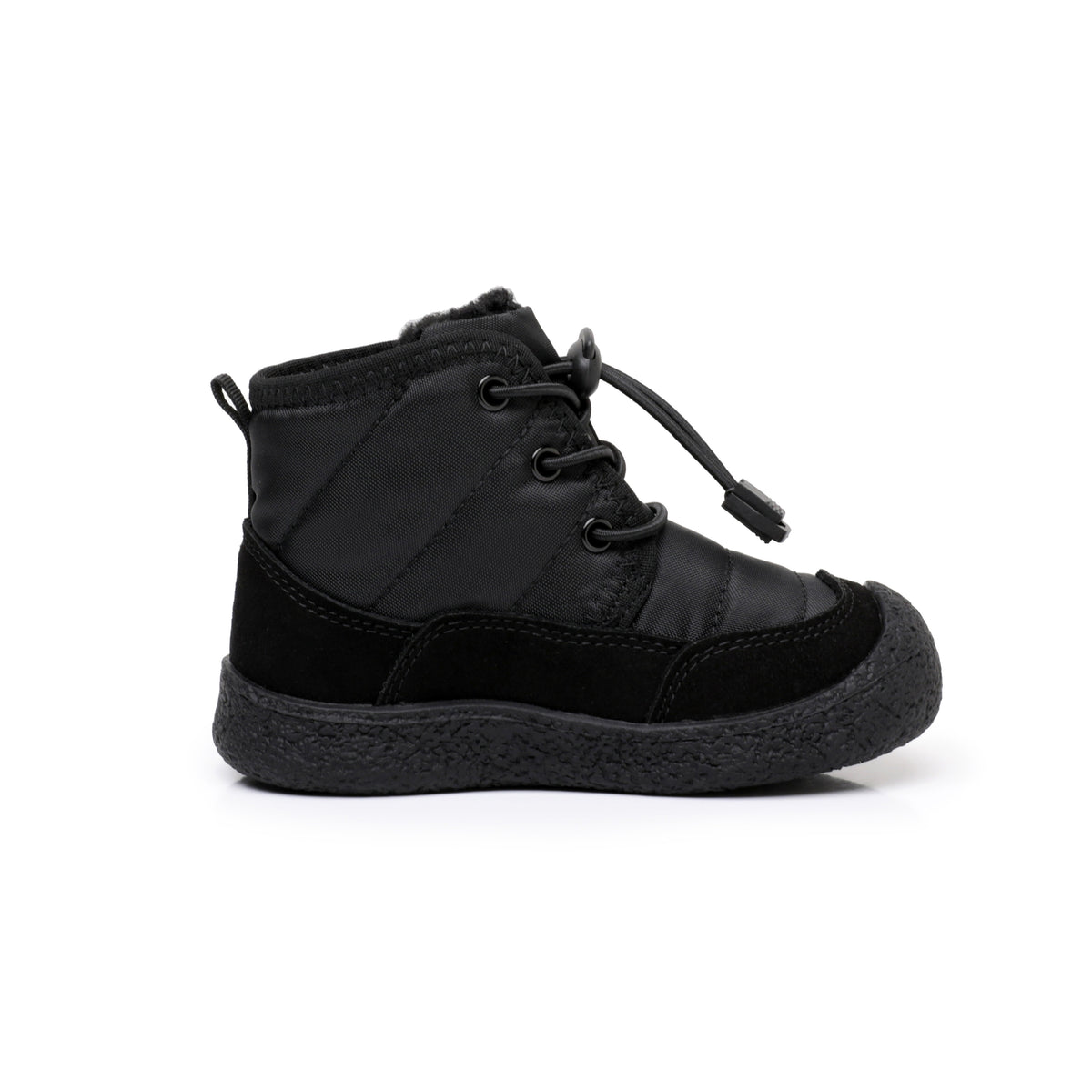 Apakowa Toddler Boys Girls Winter Snow Boots Warm Lining Water-Resistant-DY616-Black