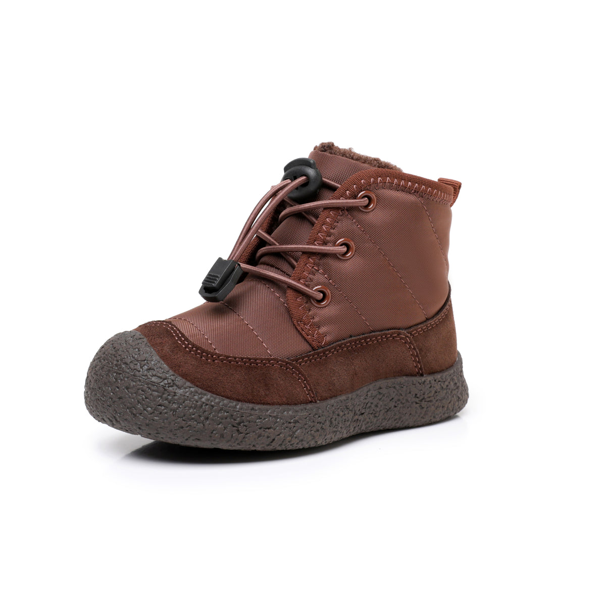 Apakowa Toddler Boys Girls Winter Snow Boots Warm Lining Water-Resistant-DY616-Brown
