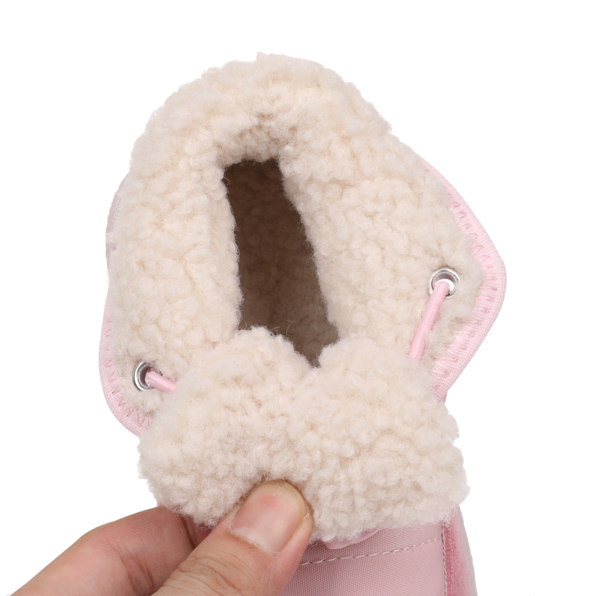 Apakowa Toddler Boys Girls Winter Snow Boots Warm Lining Water-Resistant-DY616-Pink