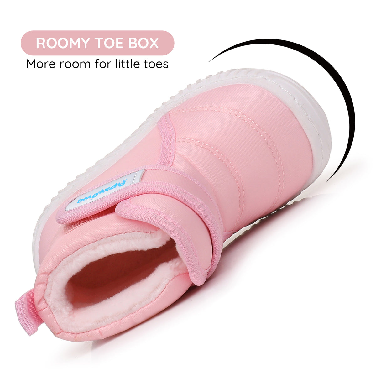 Apakowa Baby Toddler Boys Girls Warm Winter Snow Boots Water-Resistant-DY831-Pink